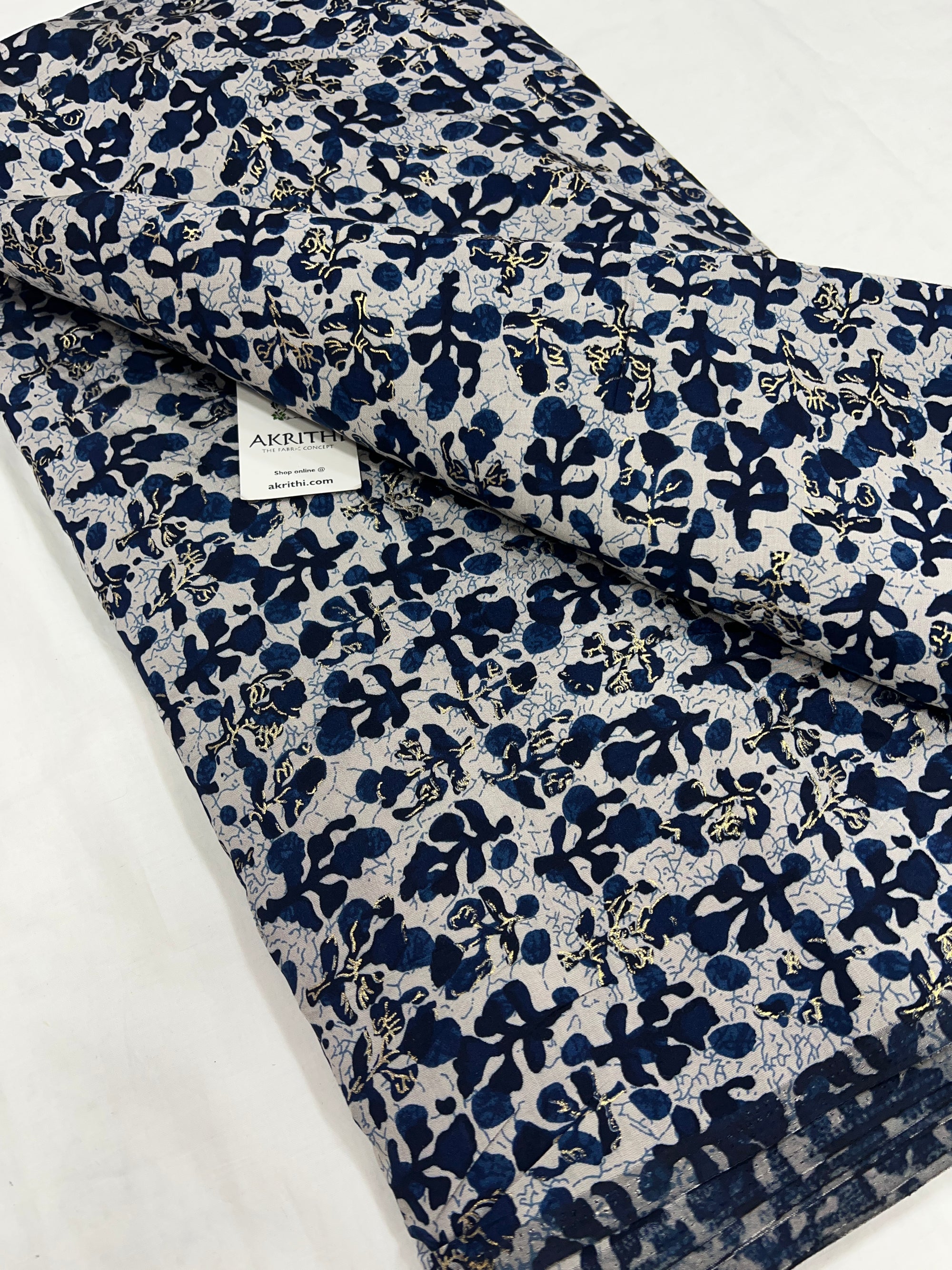 Printed viscose silk fabric