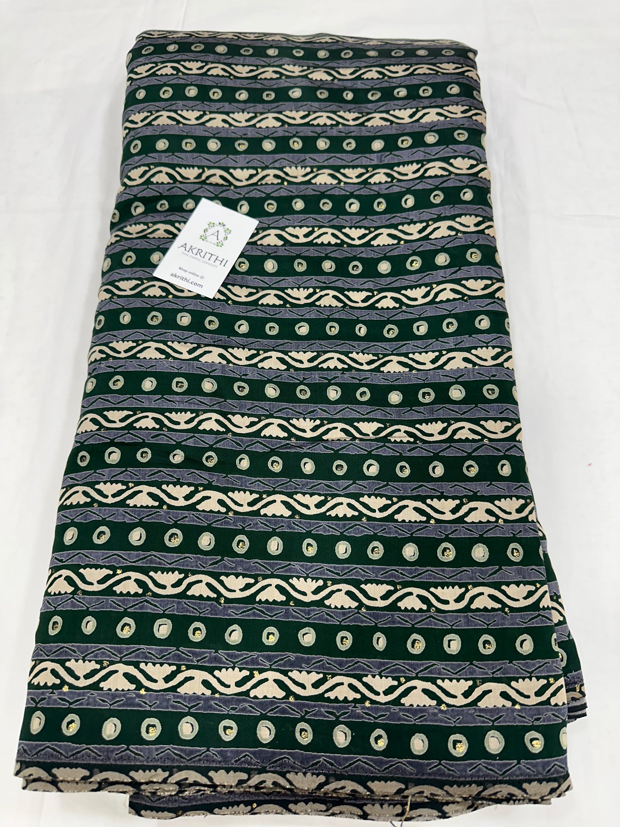 Printed silk fabric