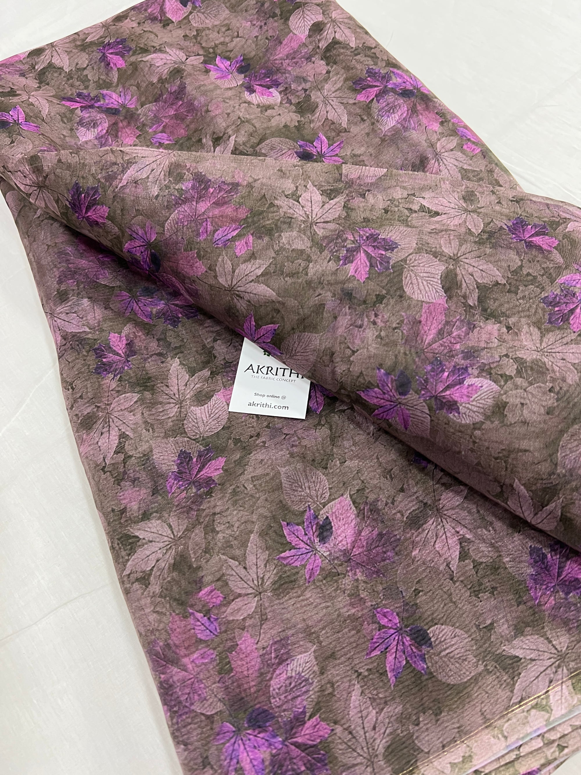Printed organza fabric