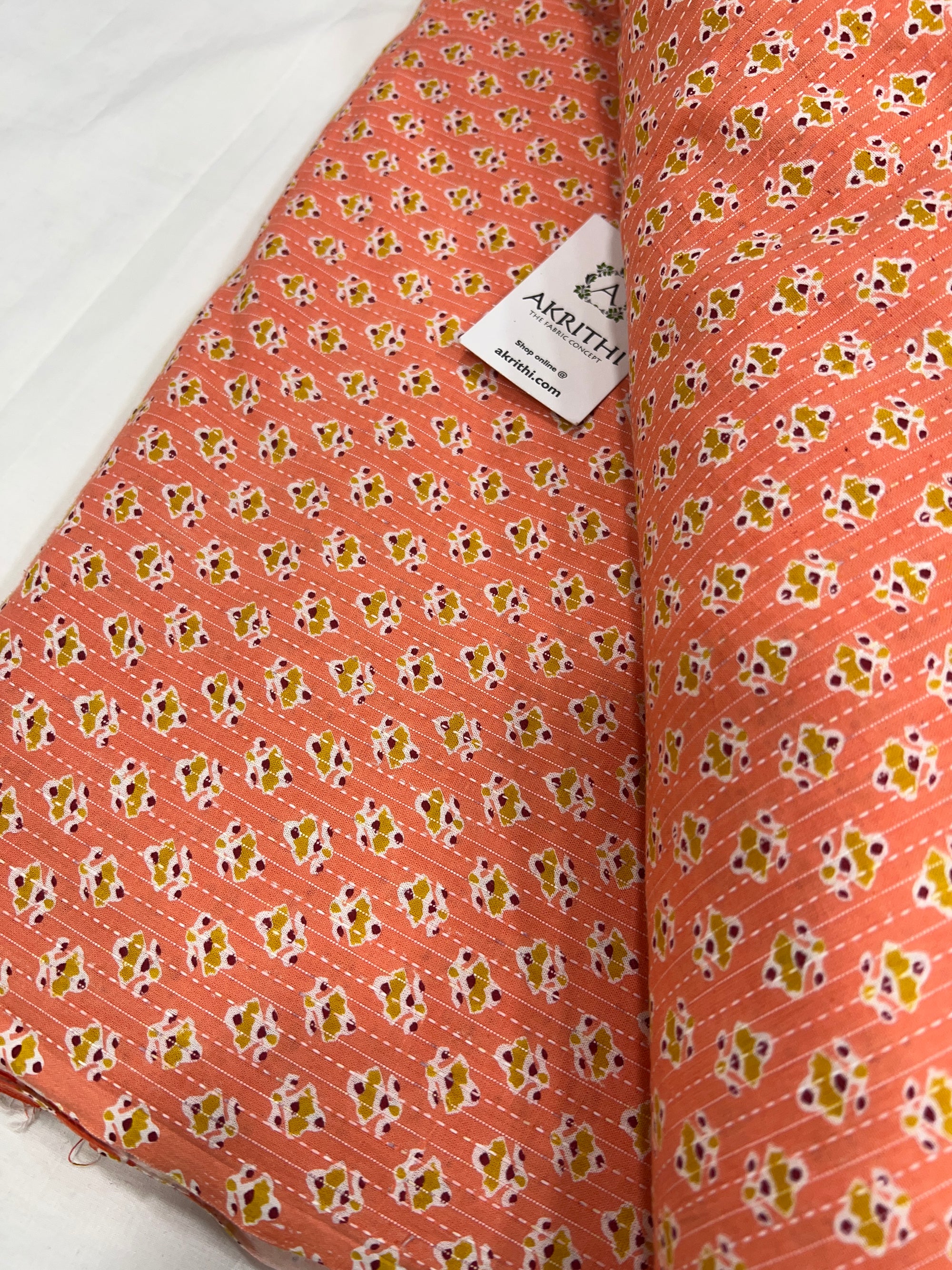 Kantha Printed pure cotton fabric