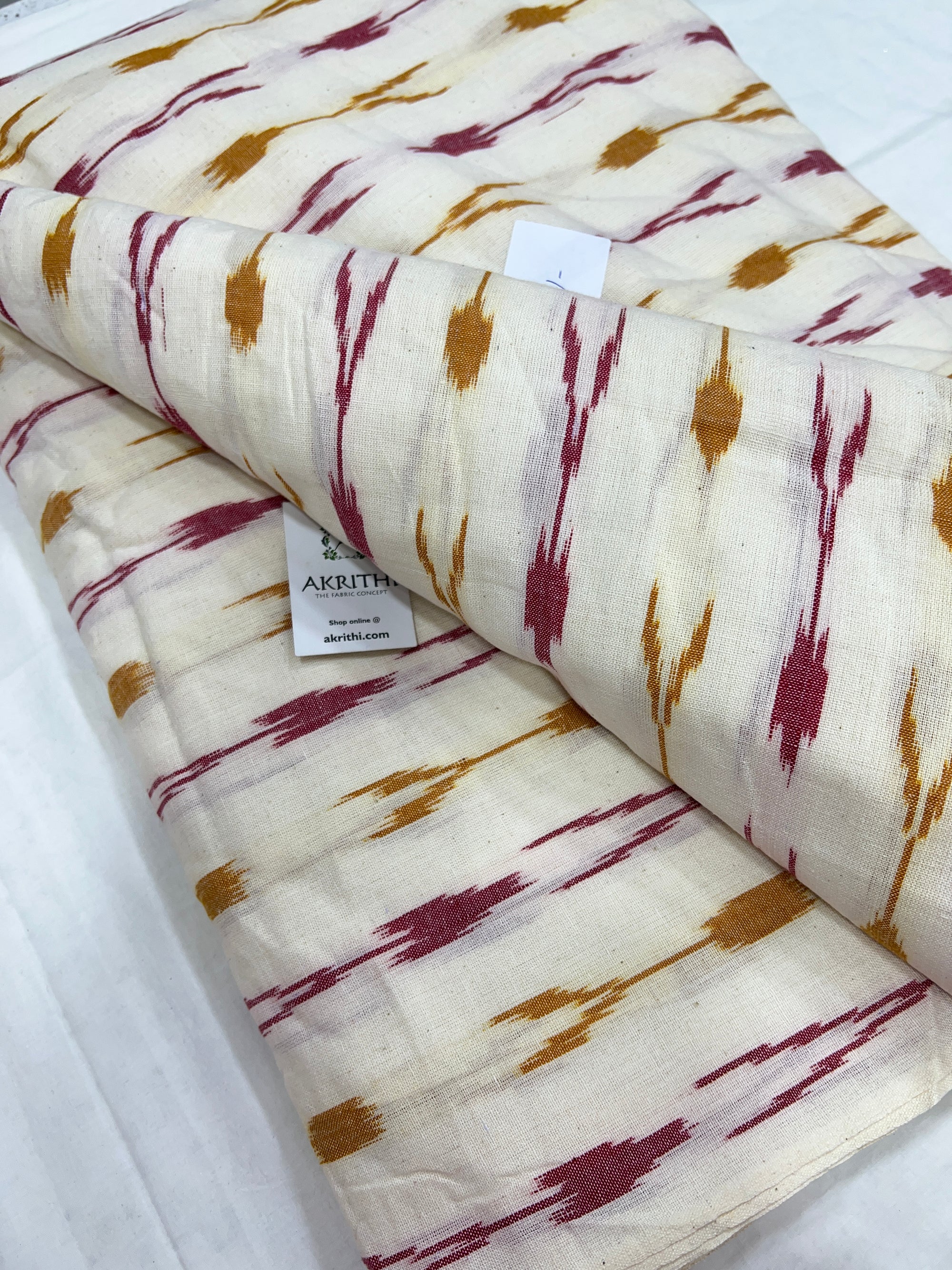 Handloom Ikat pure cotton fabric