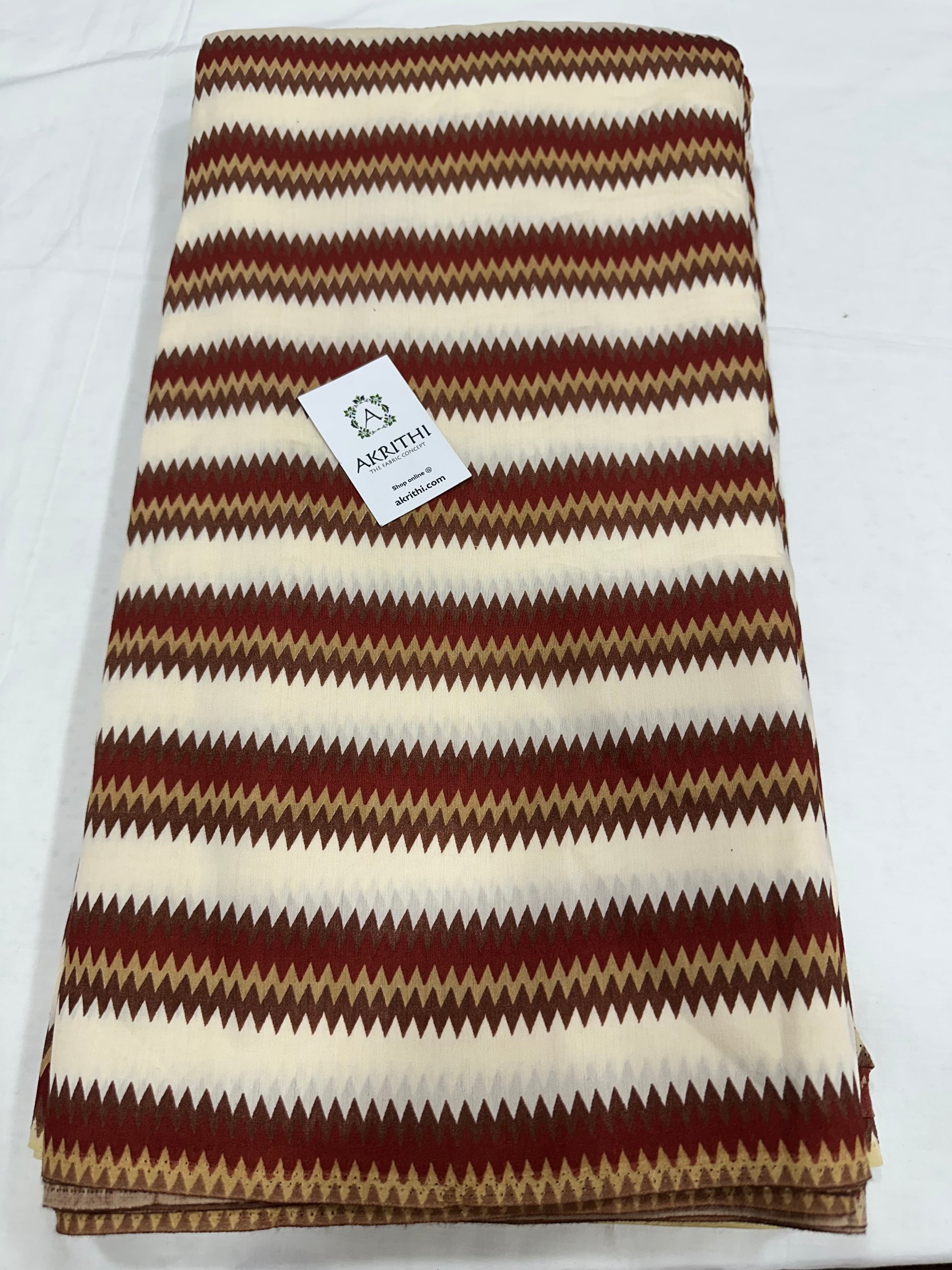 Printed silk fabric