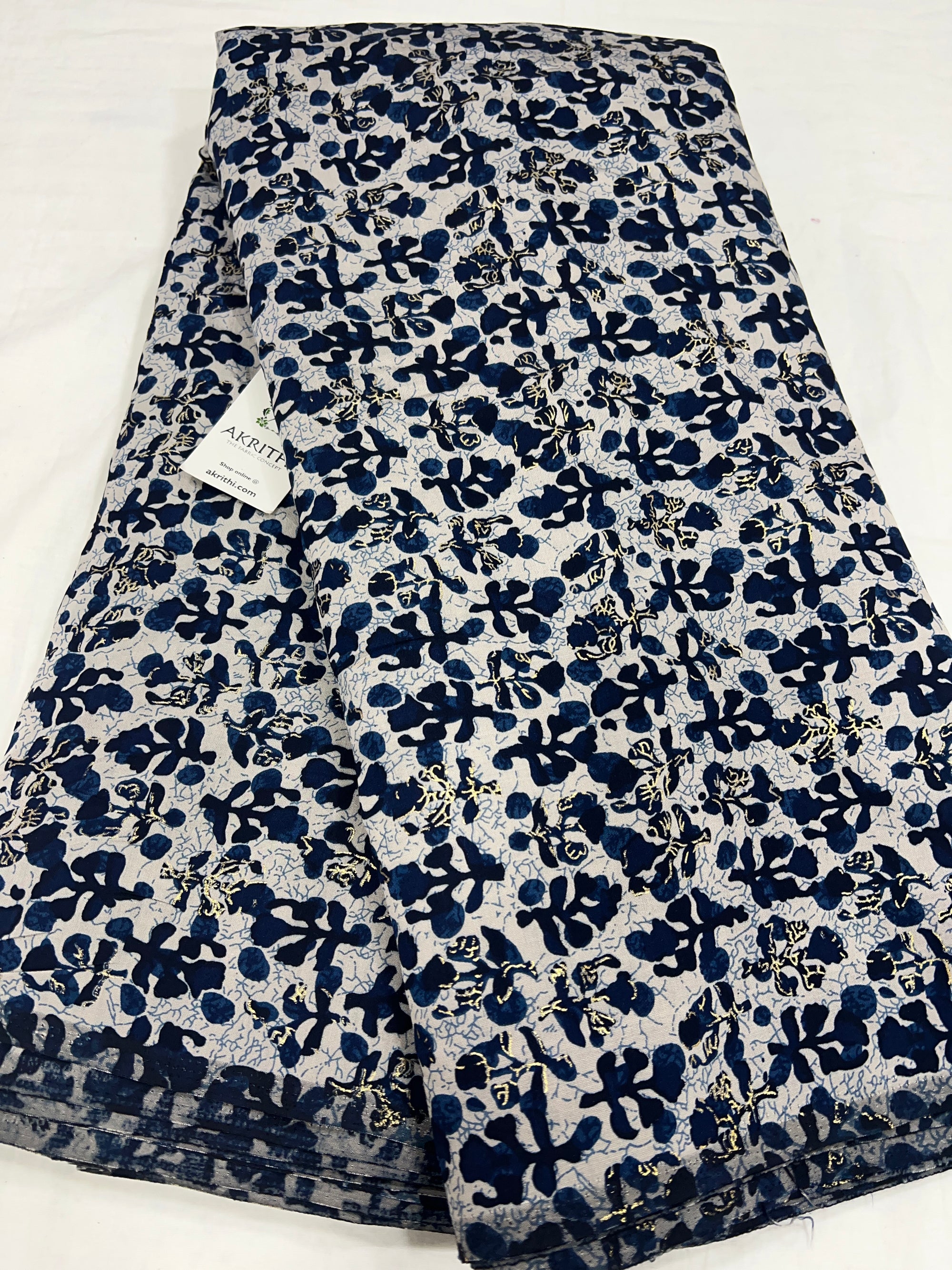 Printed viscose silk fabric