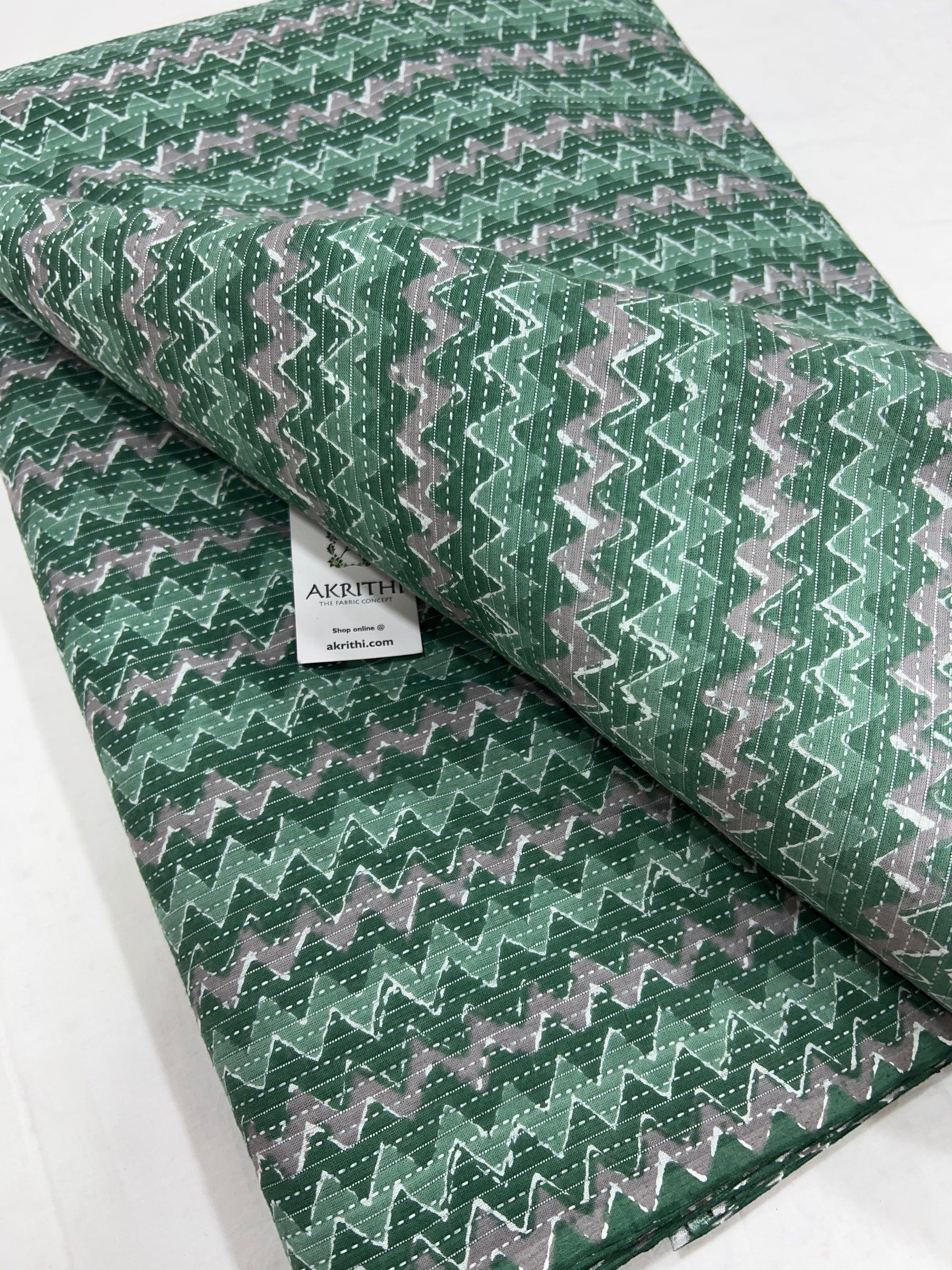Kantha Printed pure cotton fabric