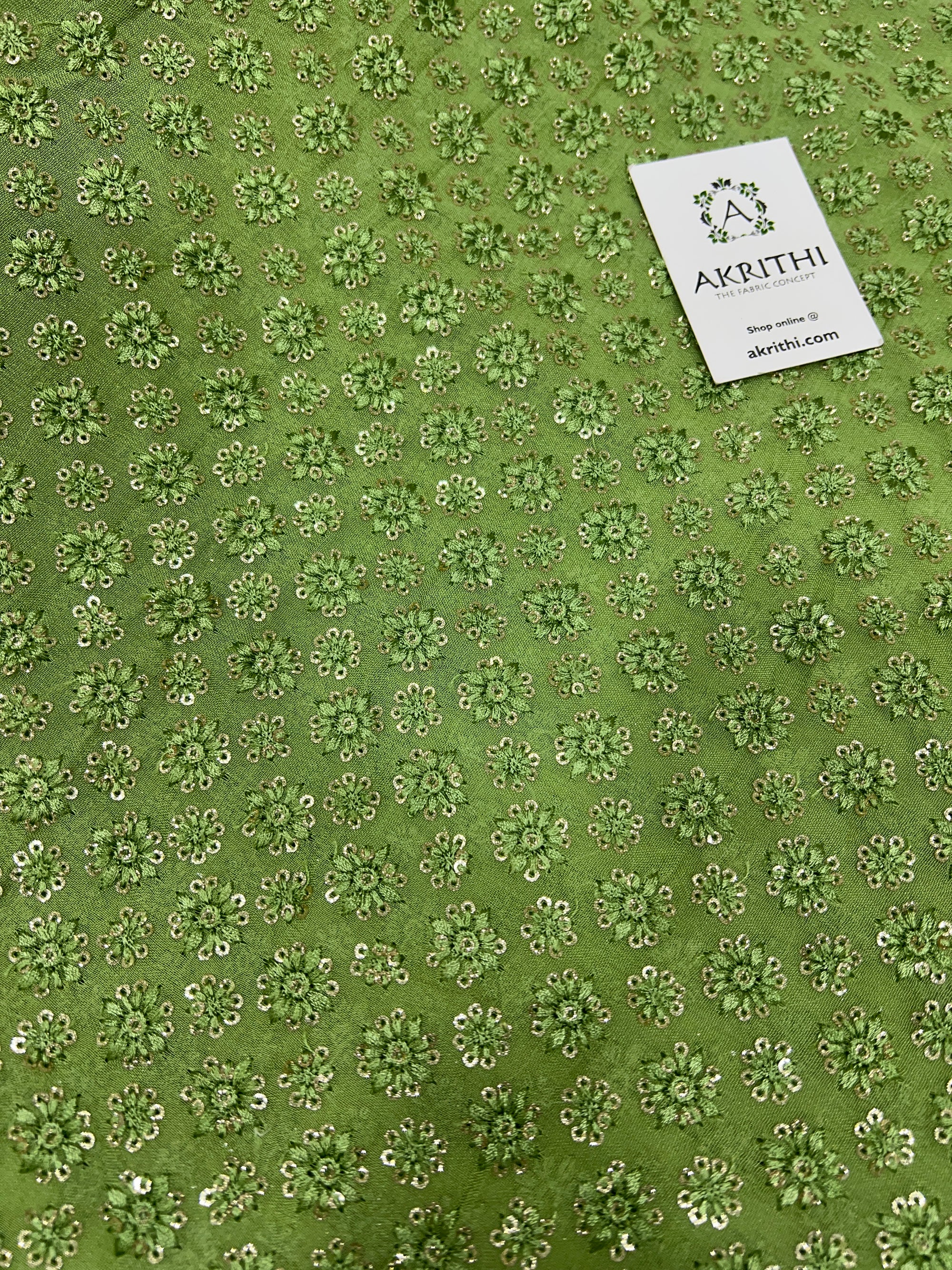 Embroidered on pure georgette fabric