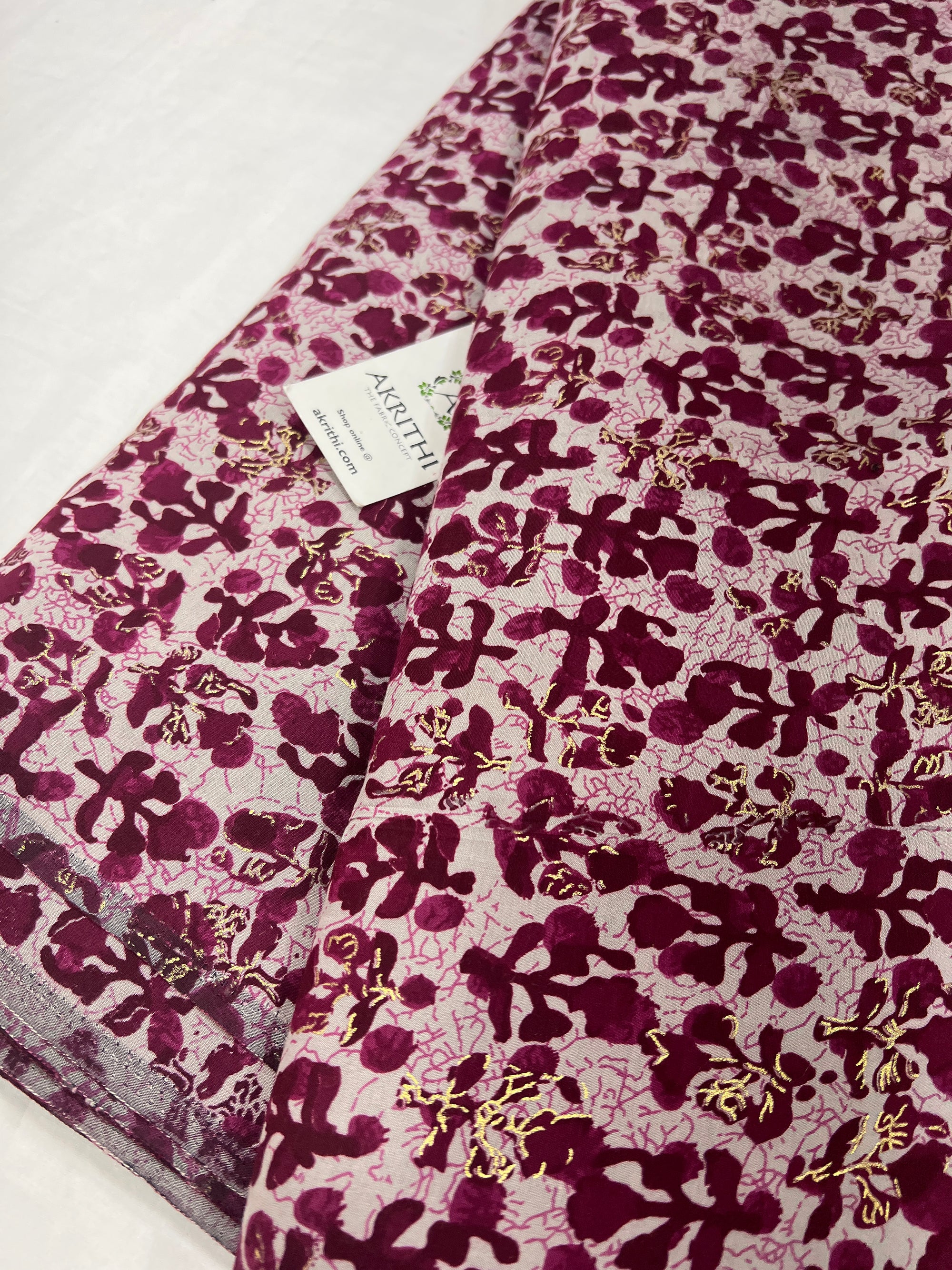 Printed viscose silk fabric