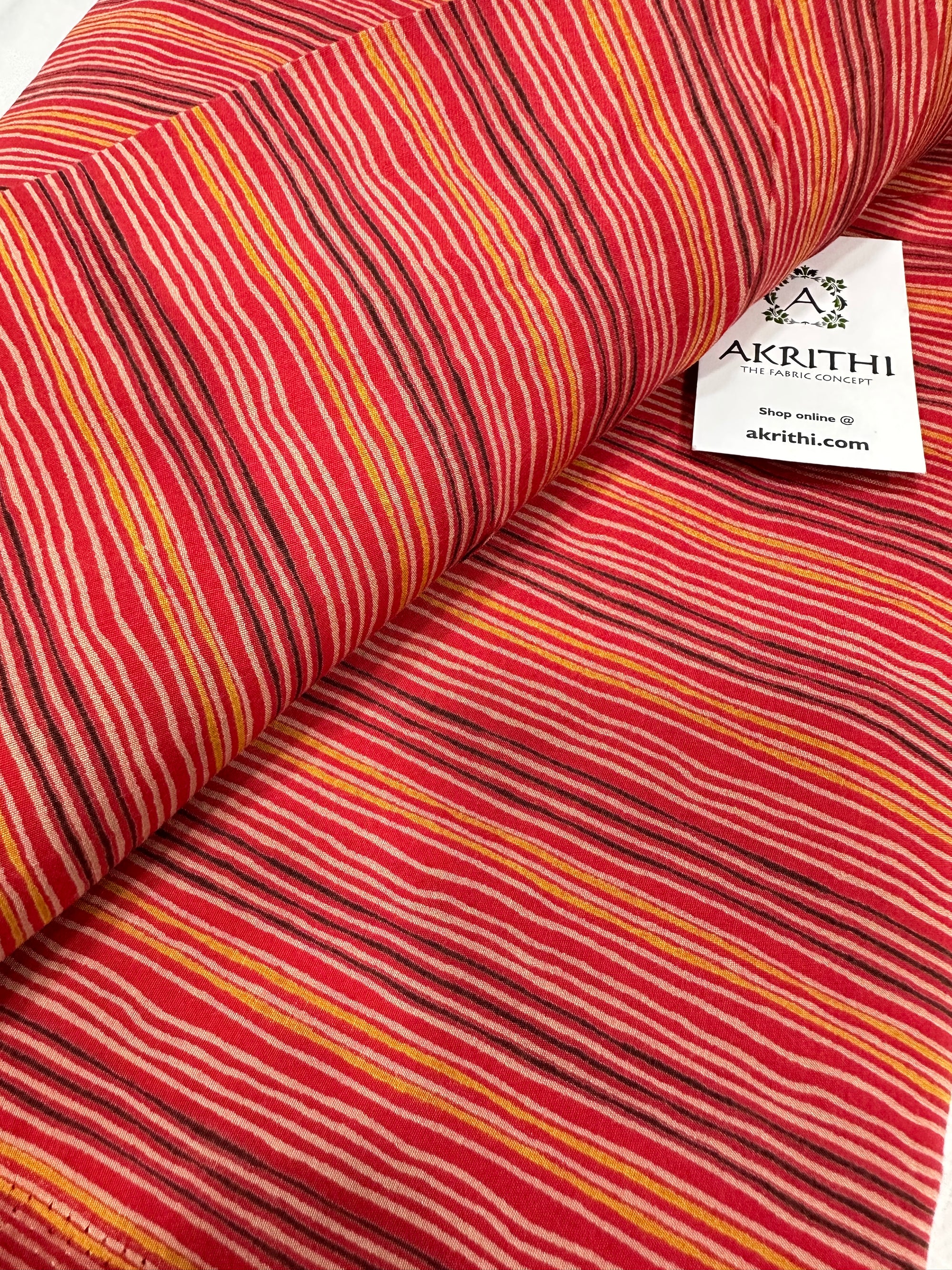 Printed silk fabric