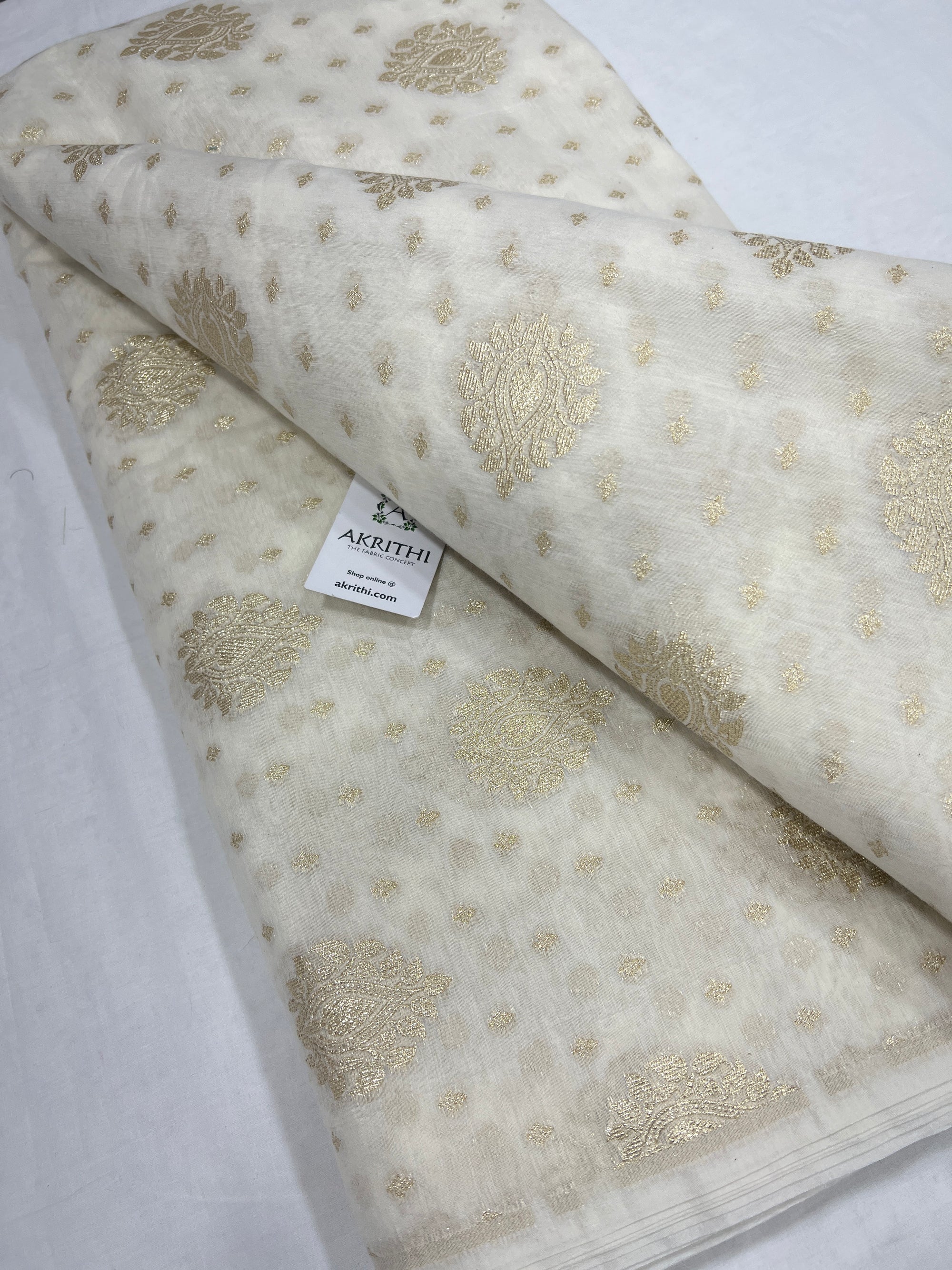 Dyeable banarasi Handloom chanderi lurex fabric