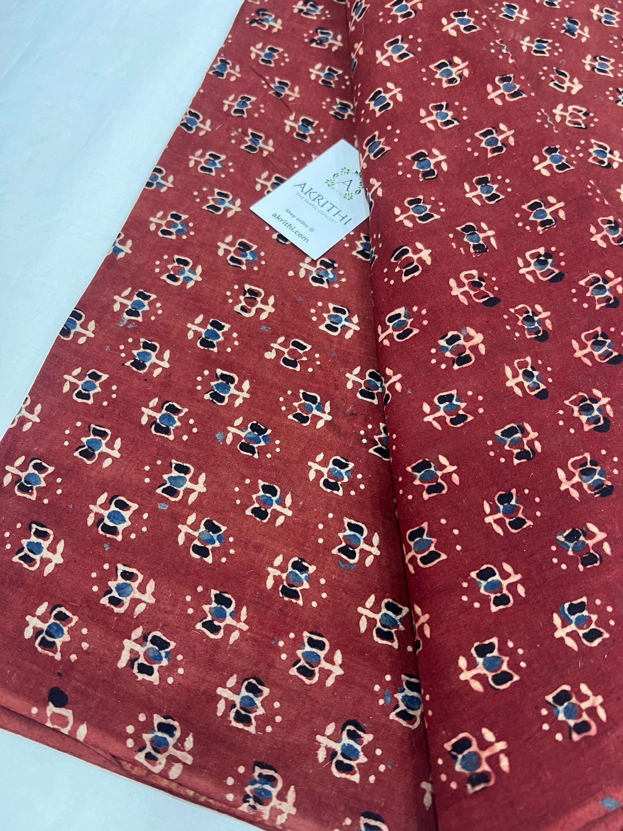 Ajrakh pure cotton fabric