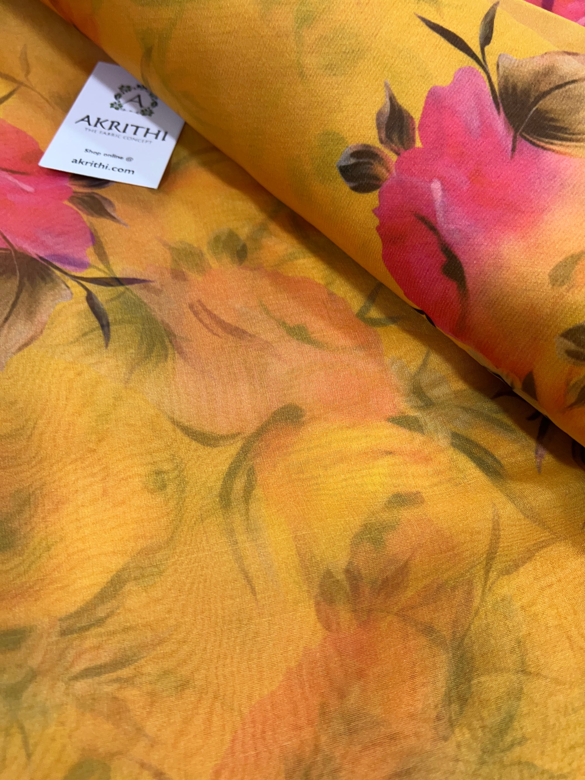 Printed organza fabric