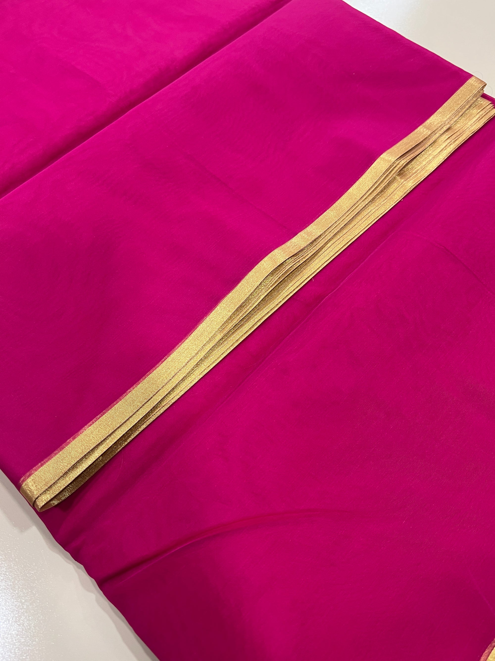 Organza fabric with zari border