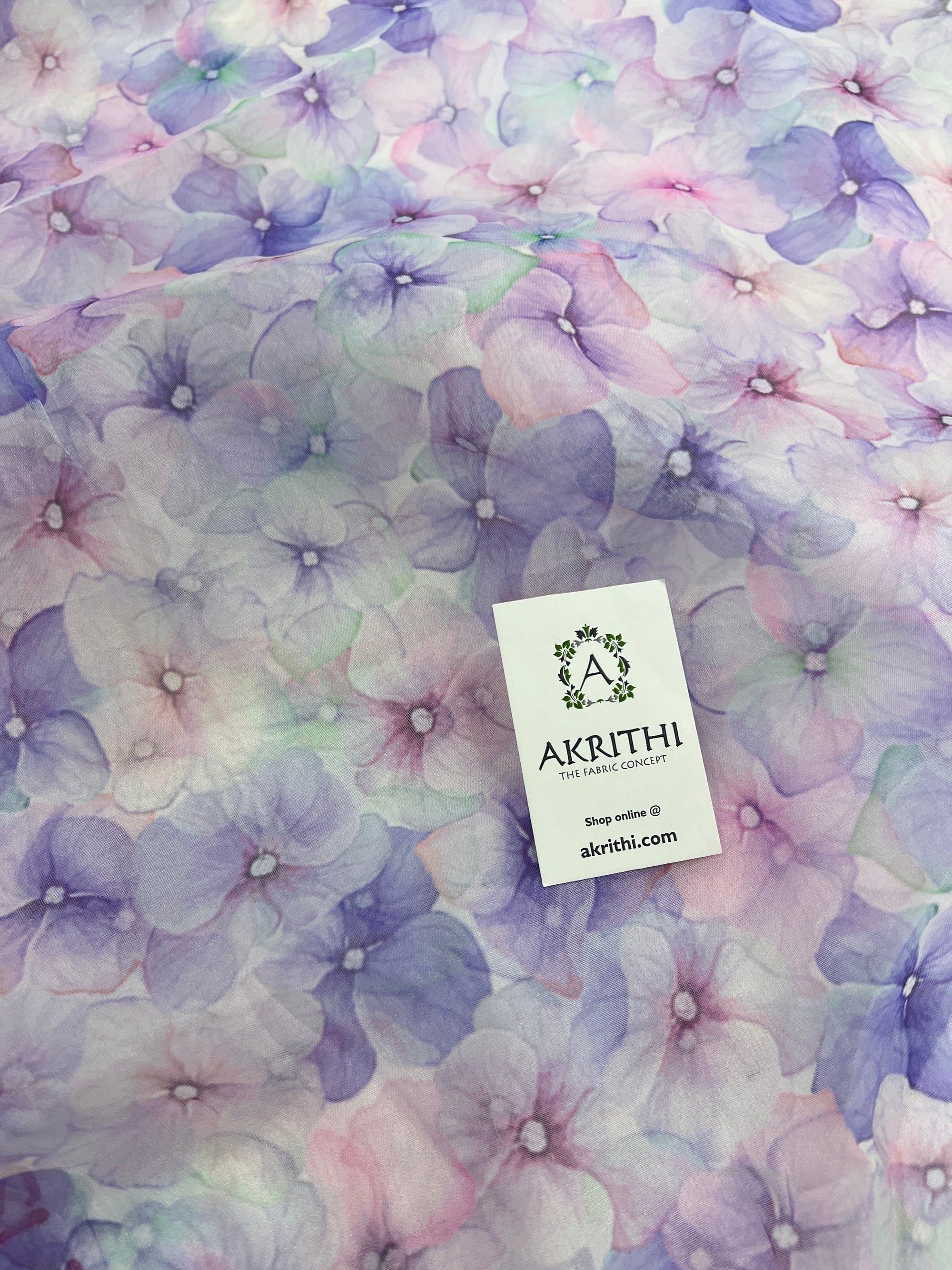 Printed organza fabric