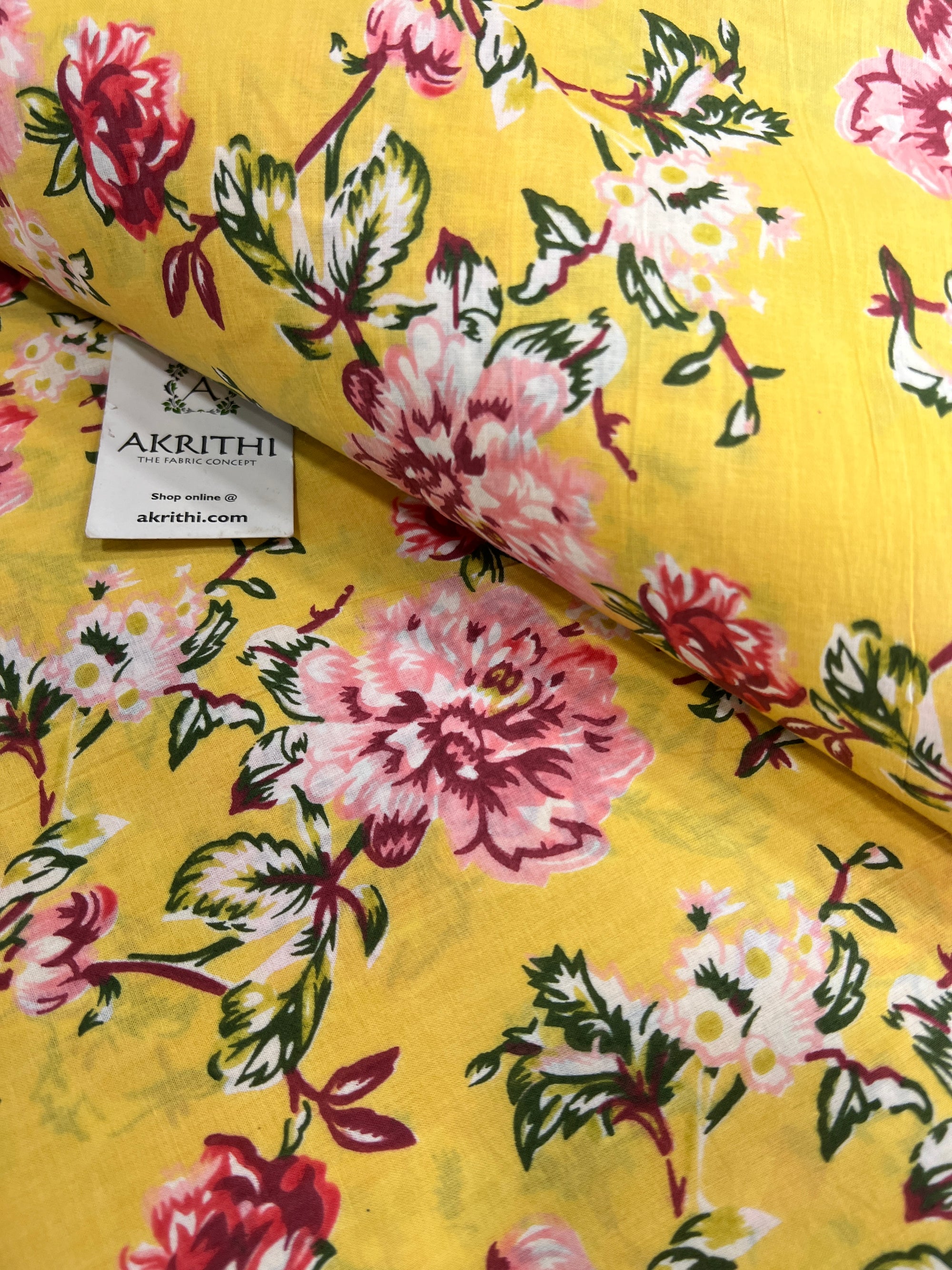 Printed pure cotton fabric