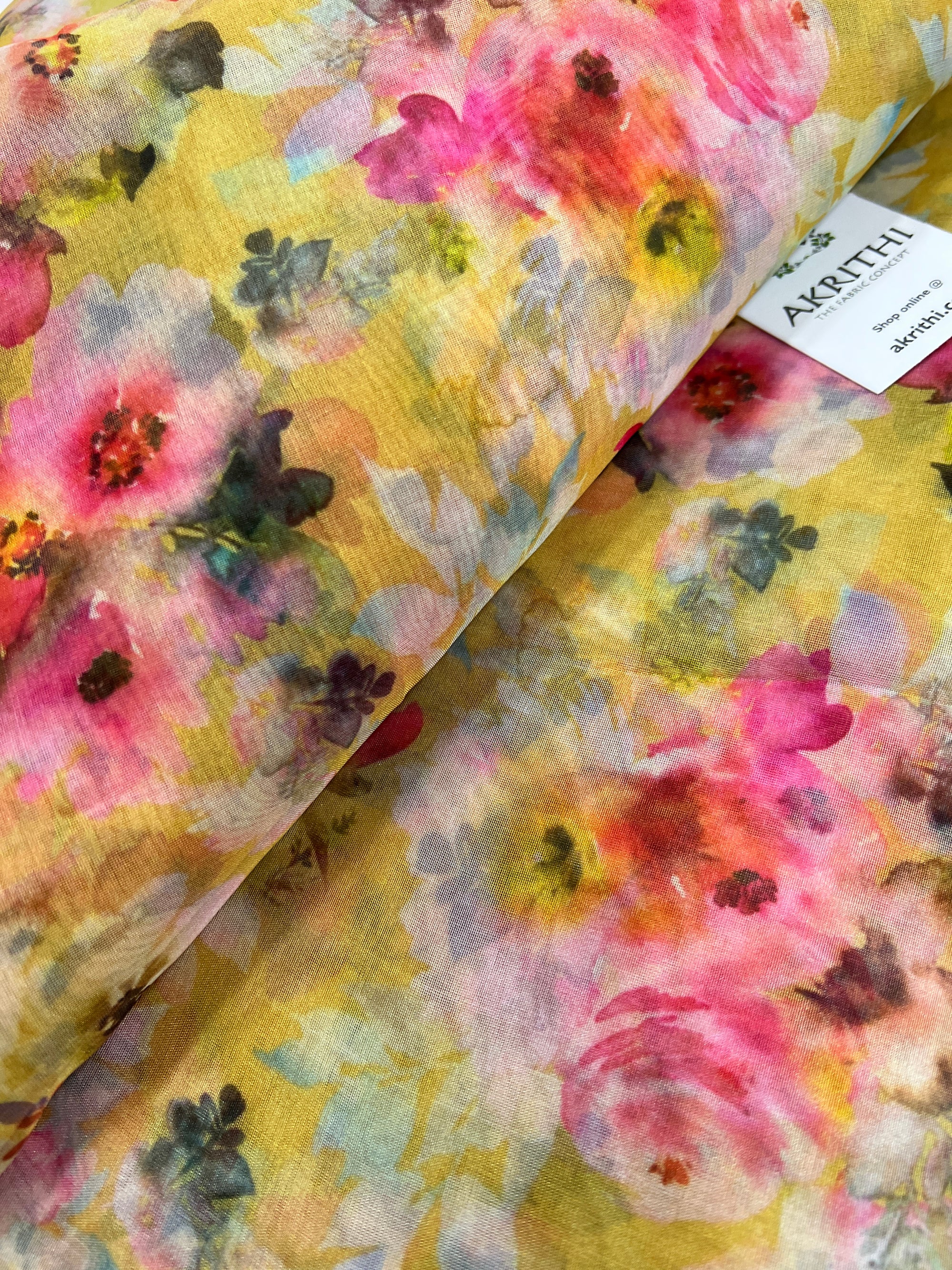 Printed organza fabric