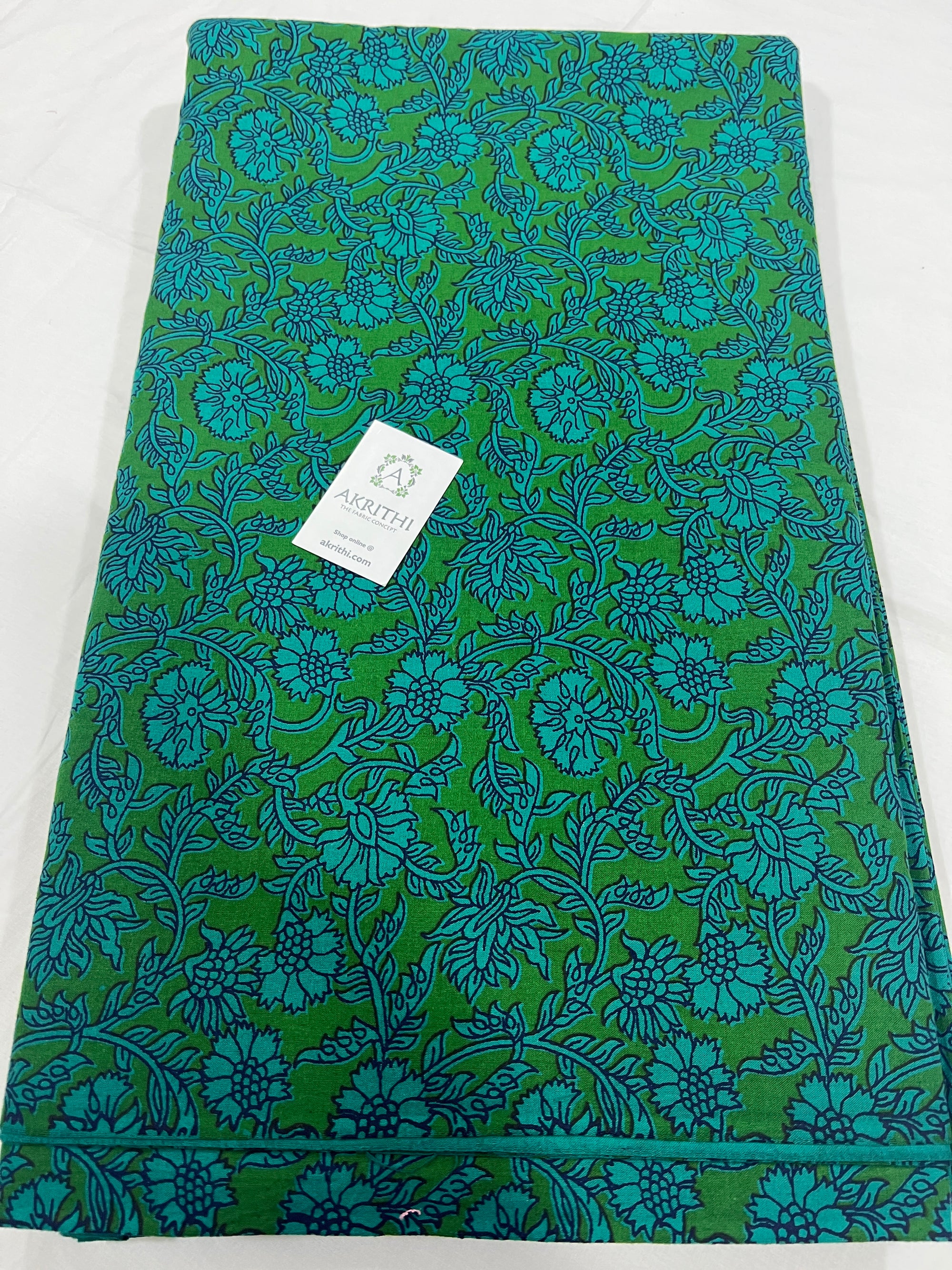 Block Printed pure cotton fabric