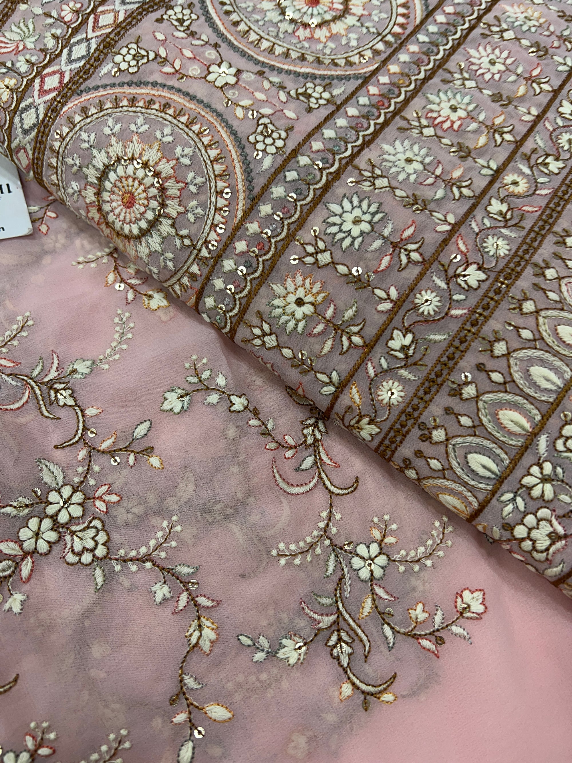 Embroidered Georgette fabric