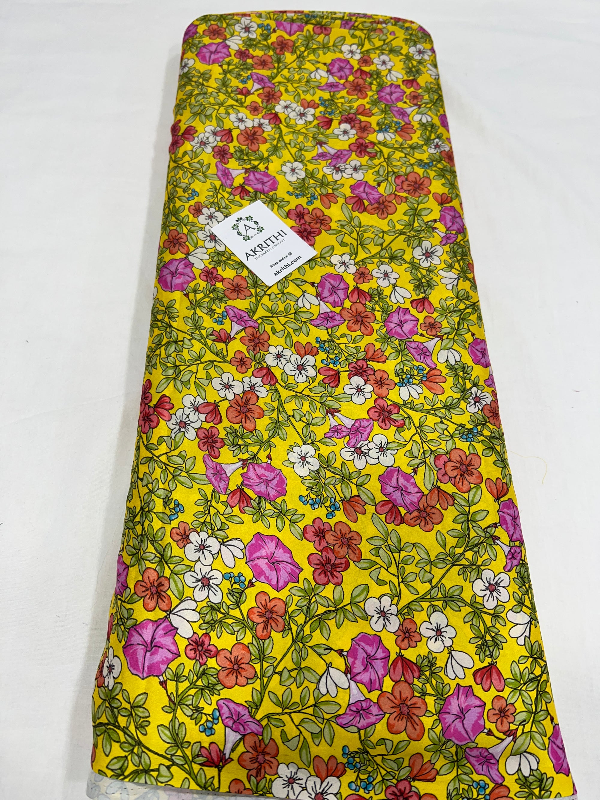 Digital printed modal satin fabric