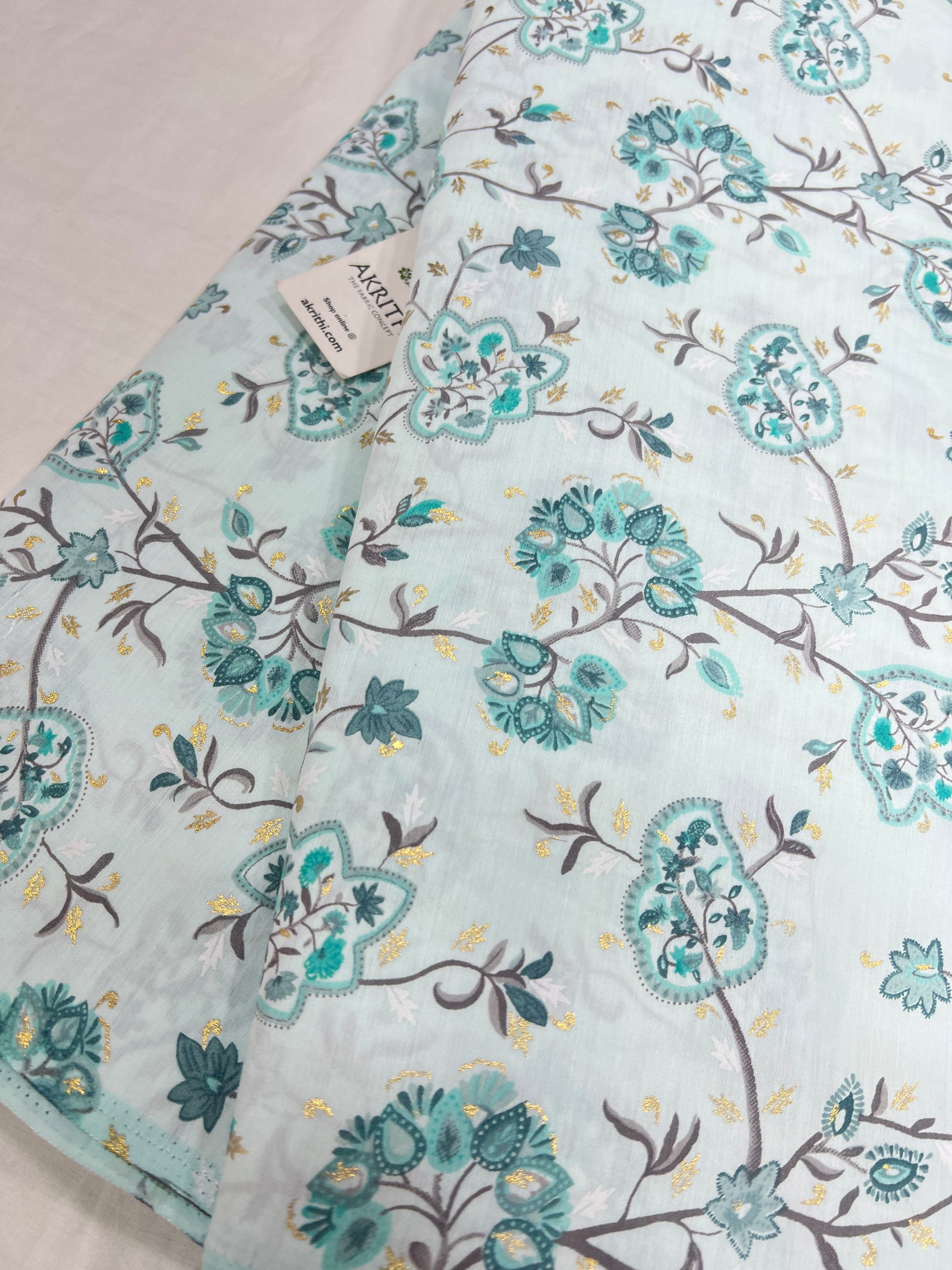 Printed viscose silk fabric