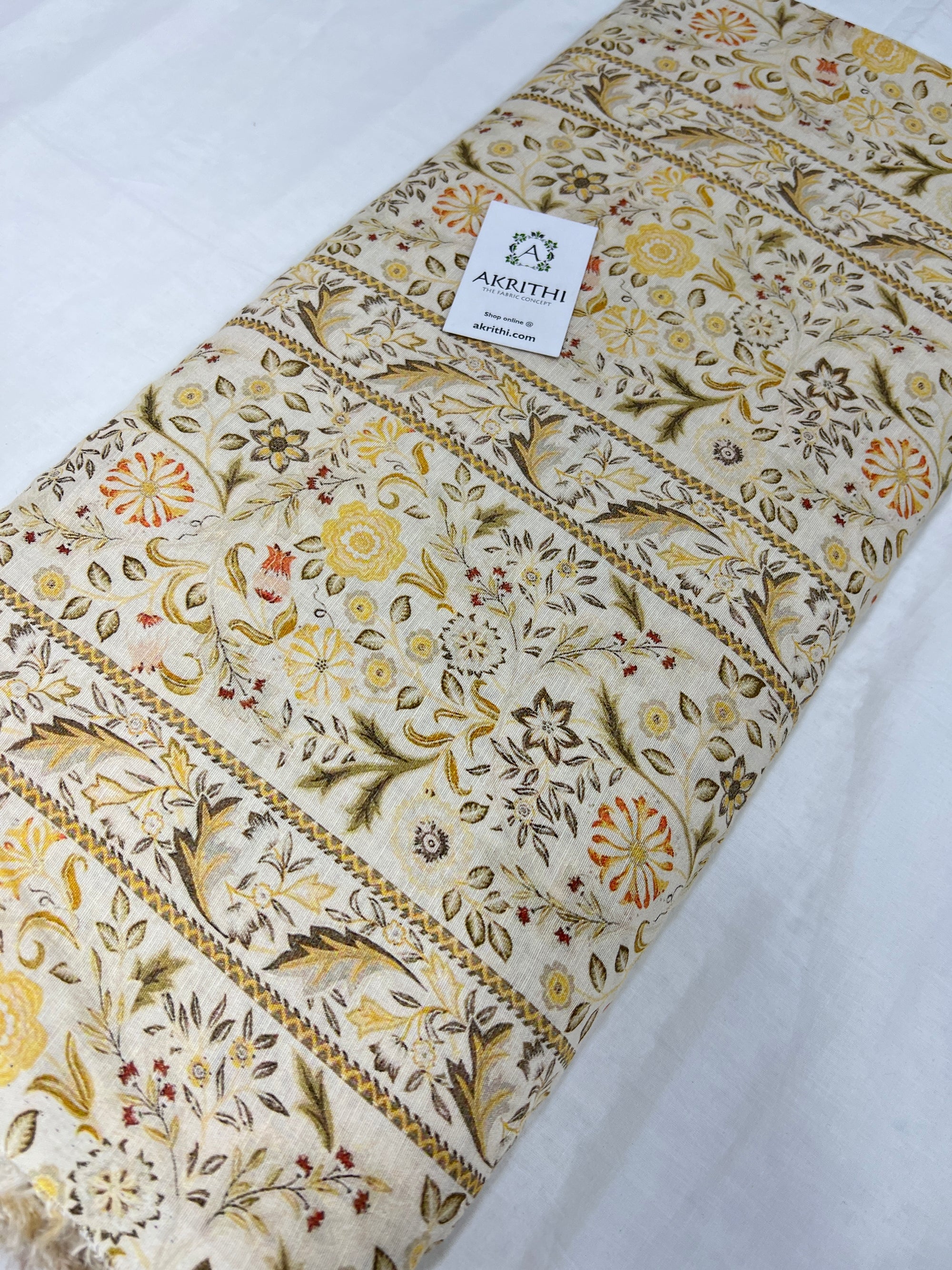 Digital Printed pure linen fabric