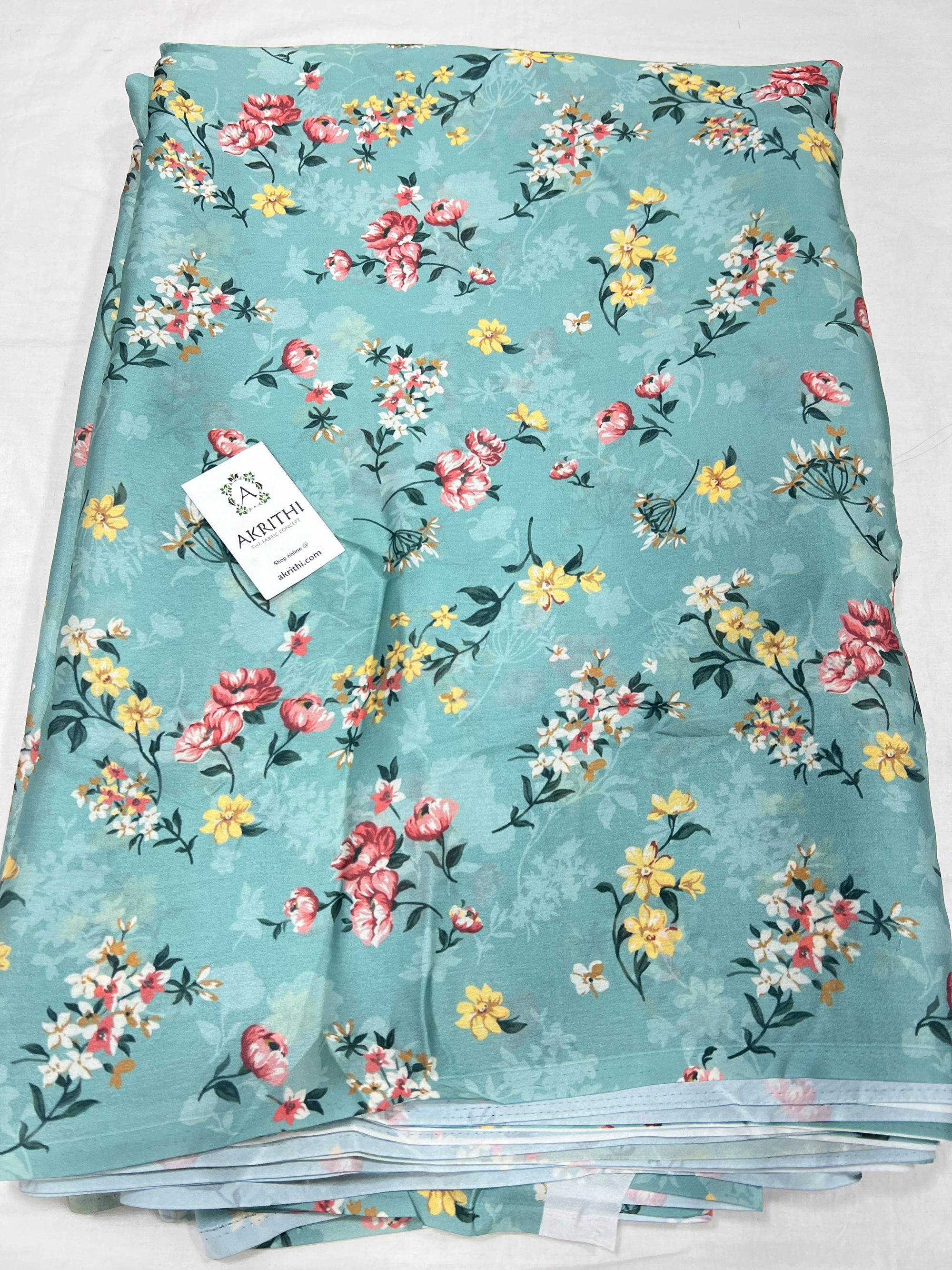 Digital printed satin georgette fabric