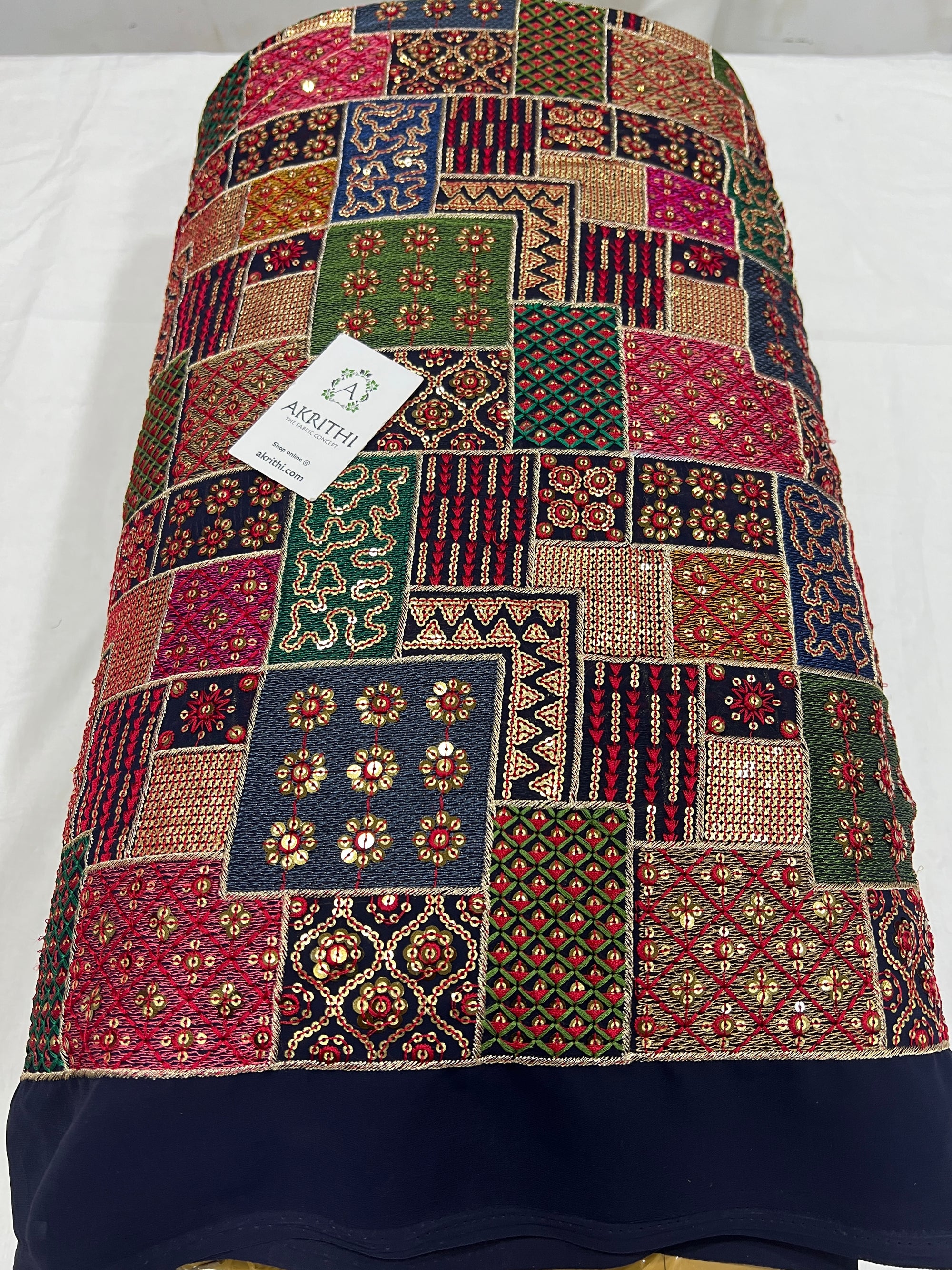 Embroidered Georgette fabric