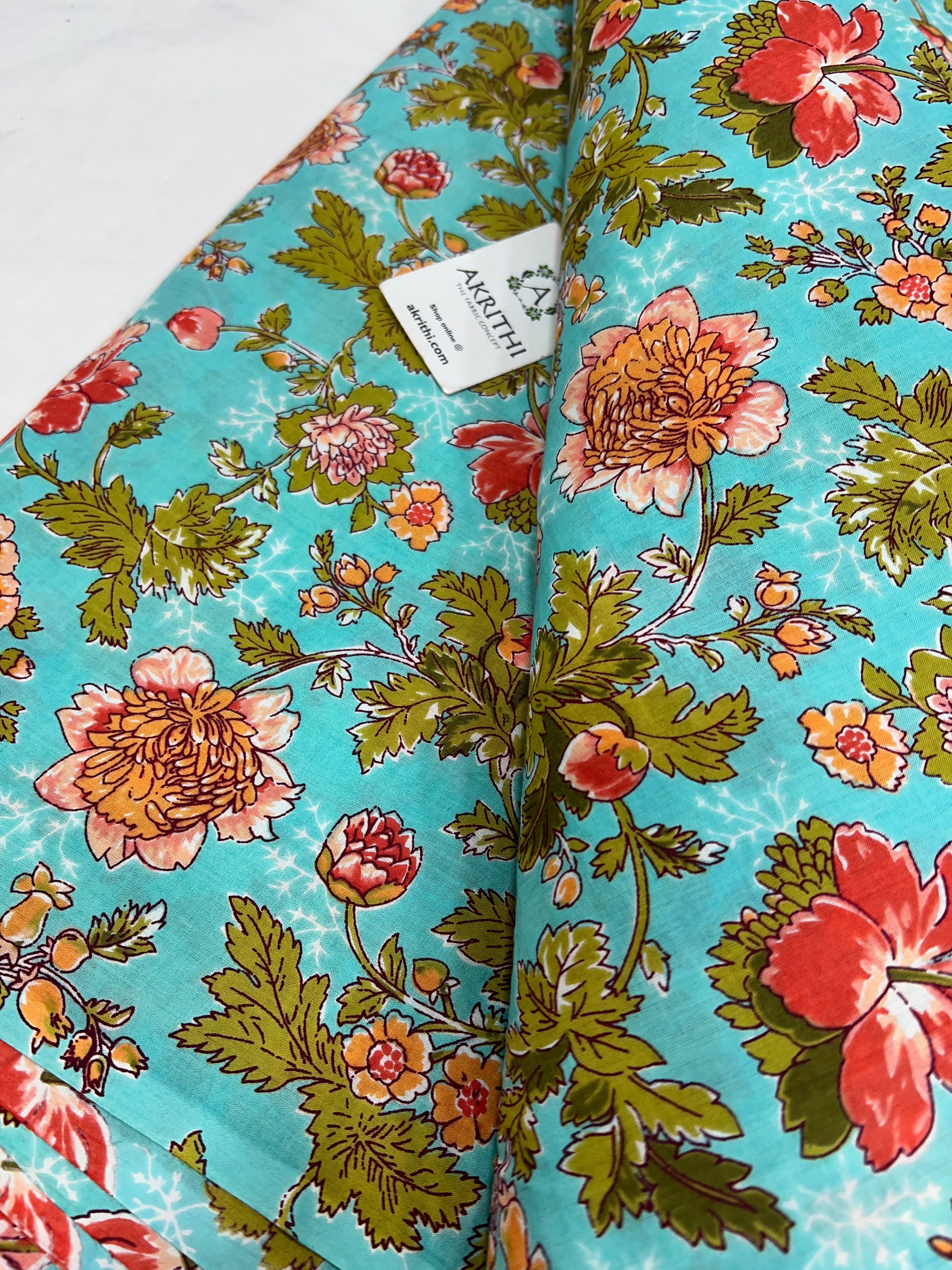 Printed pure cotton fabric