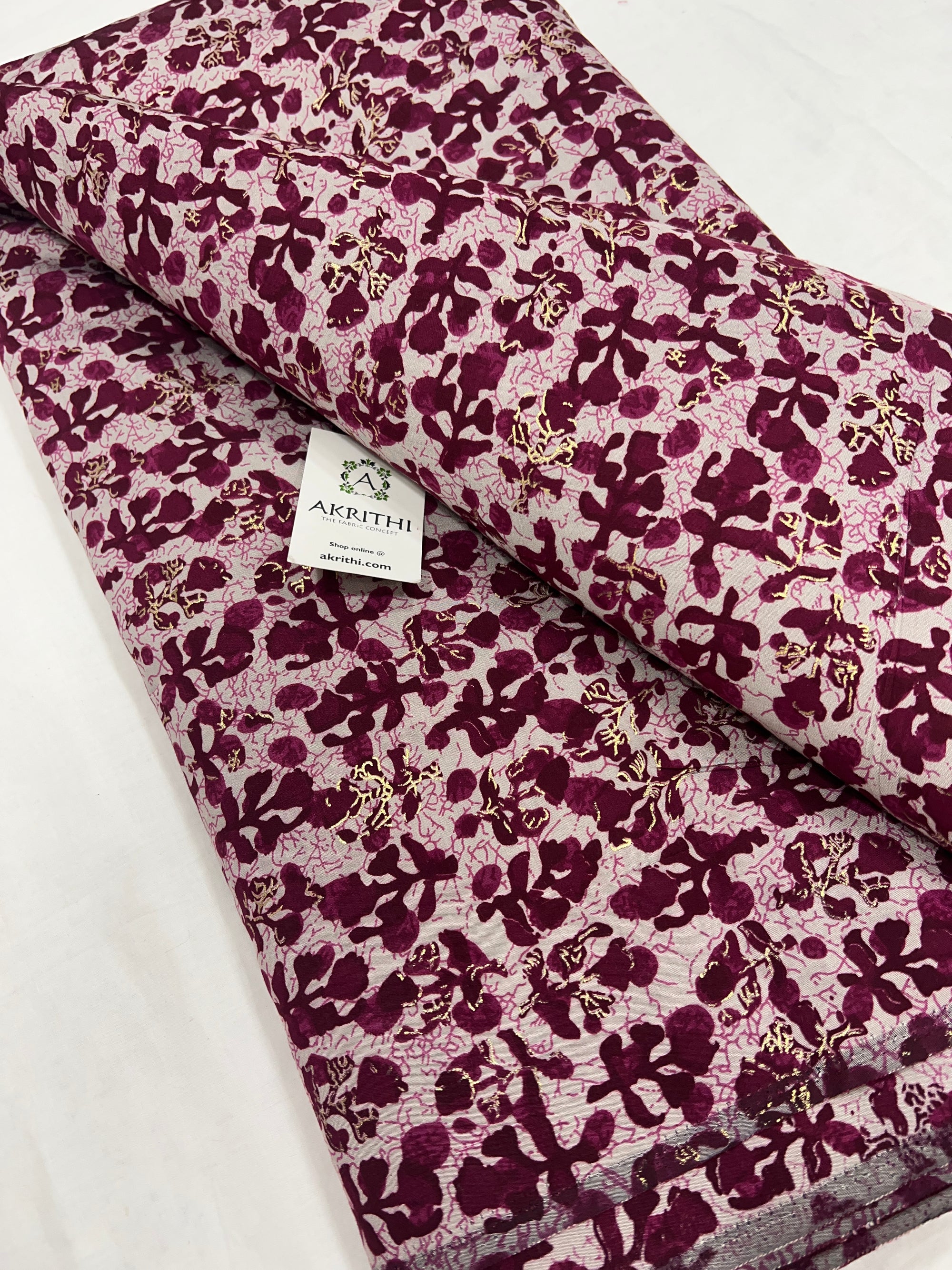 Printed viscose silk fabric
