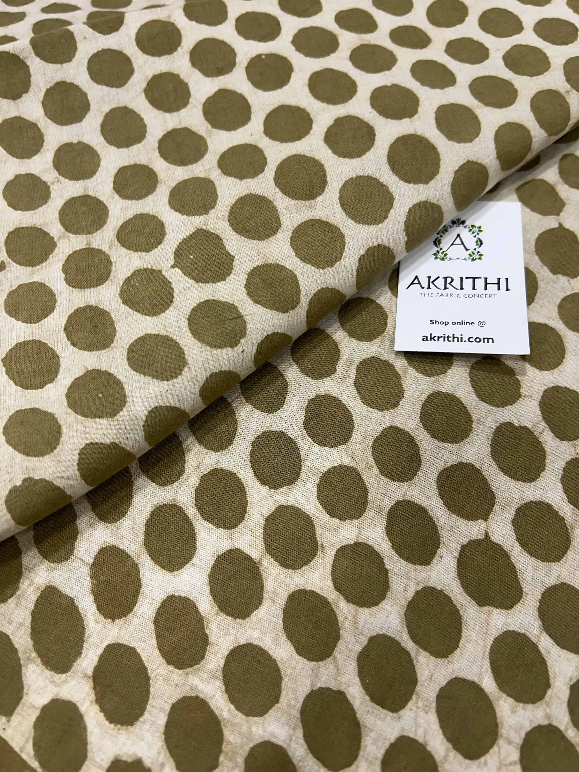 Dabu block Printed pure cotton fabric