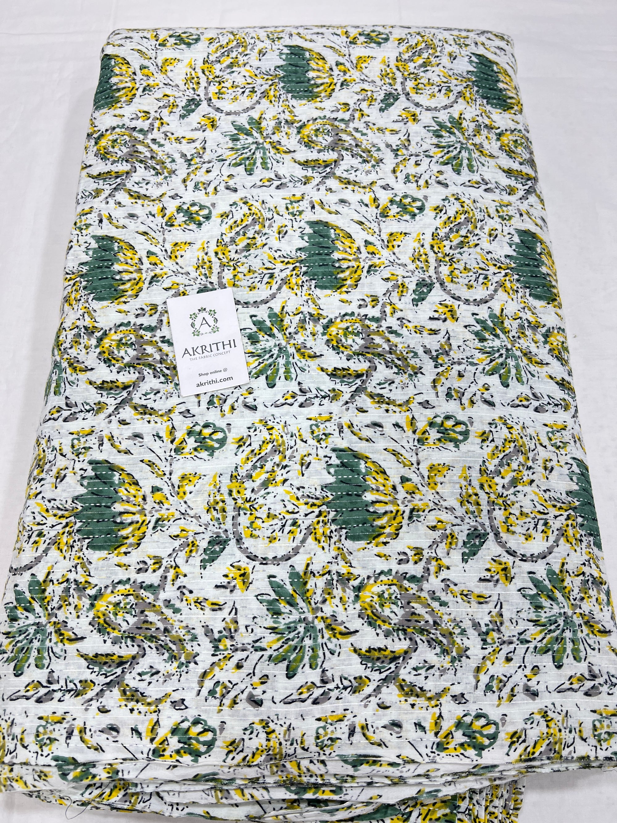 Kantha Printed pure cotton fabric