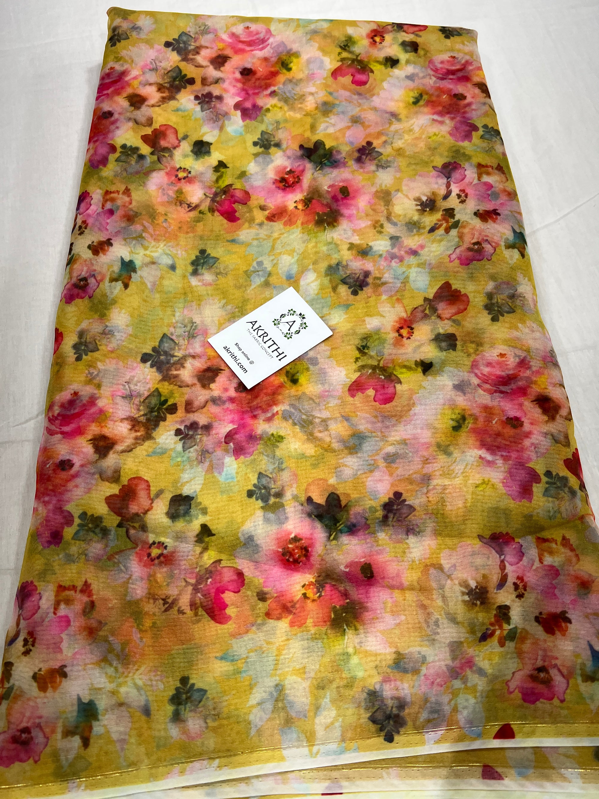 Printed organza fabric