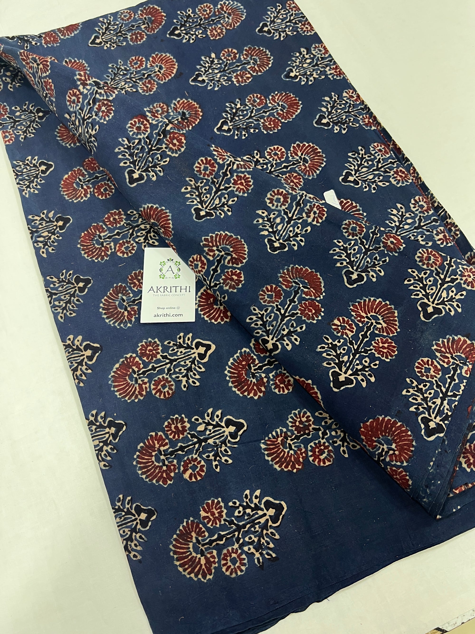 Ajrakh pure cotton fabric