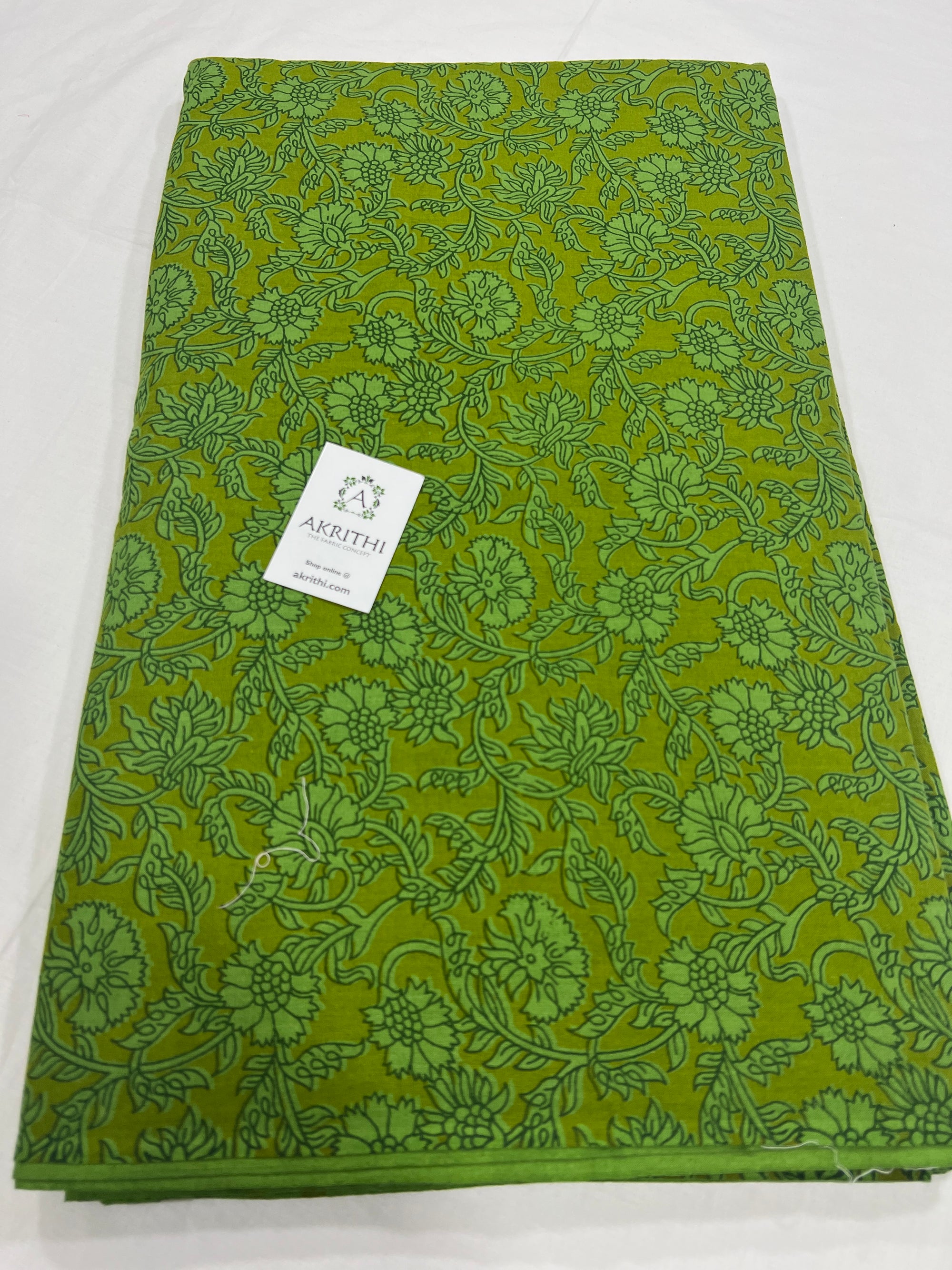 Block Printed pure cotton fabric