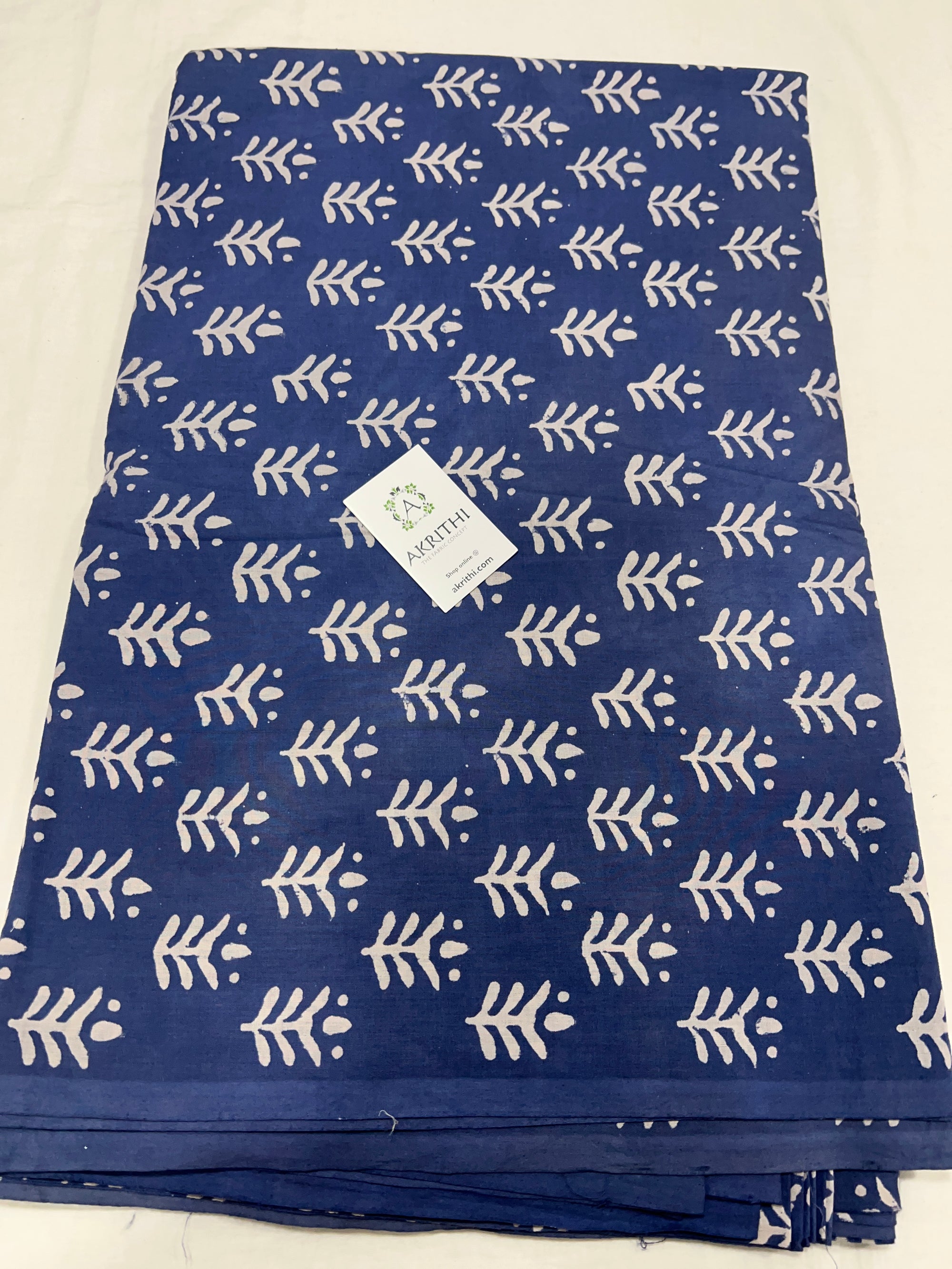 Dabu block Printed pure cotton fabric