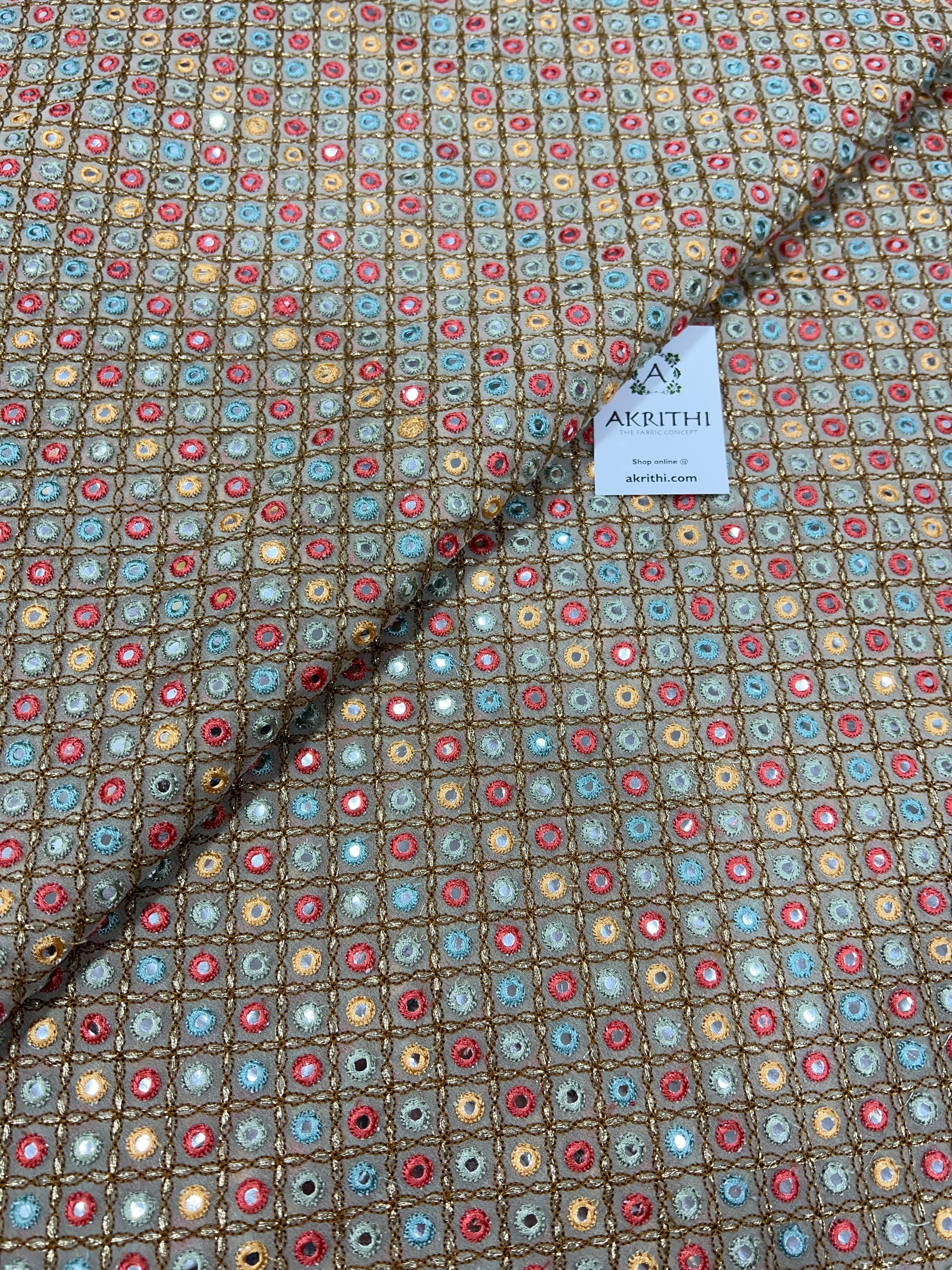 Heavy Embroidered georgette fabric