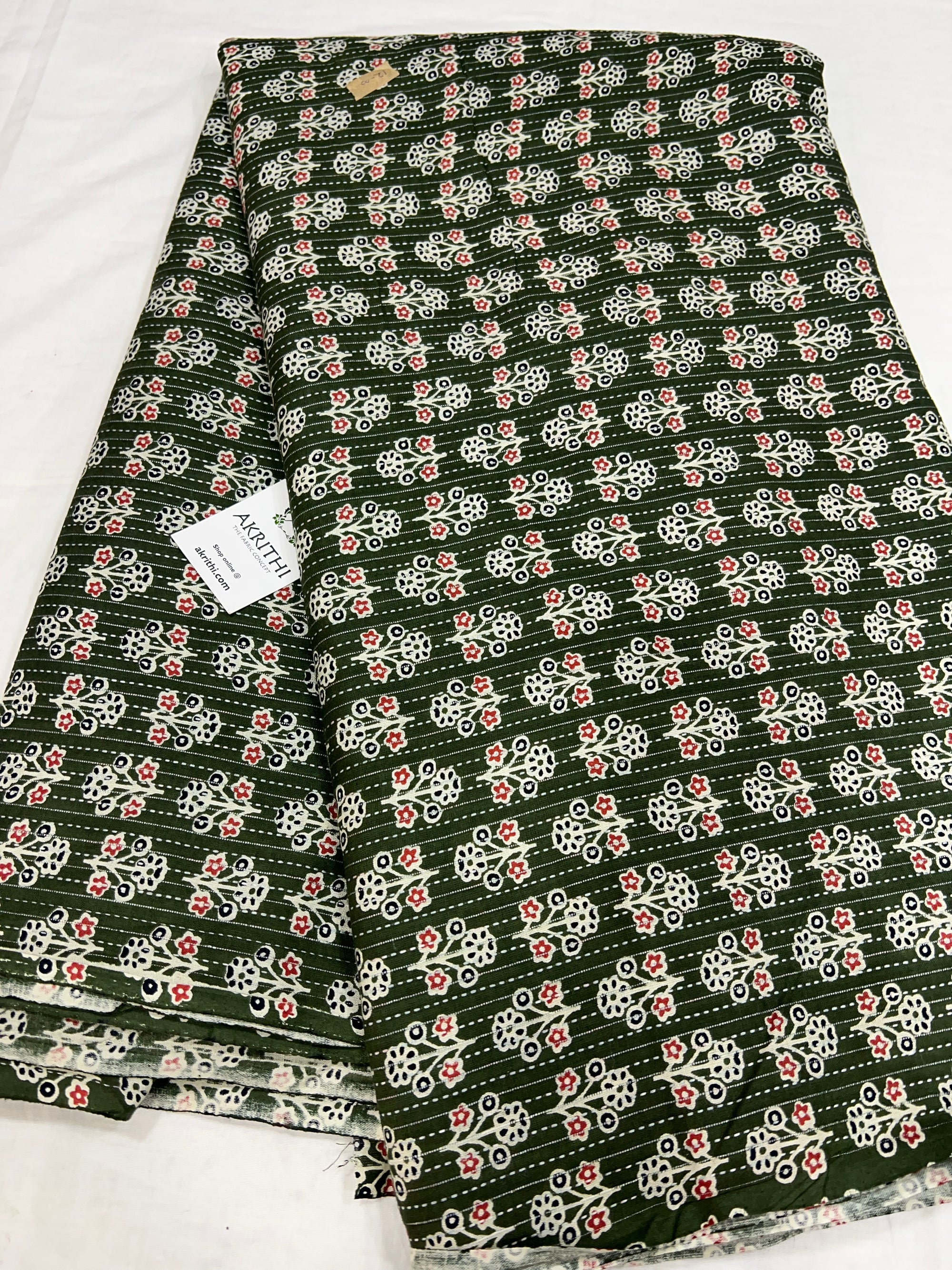 Printed Kantha pure cotton fabric