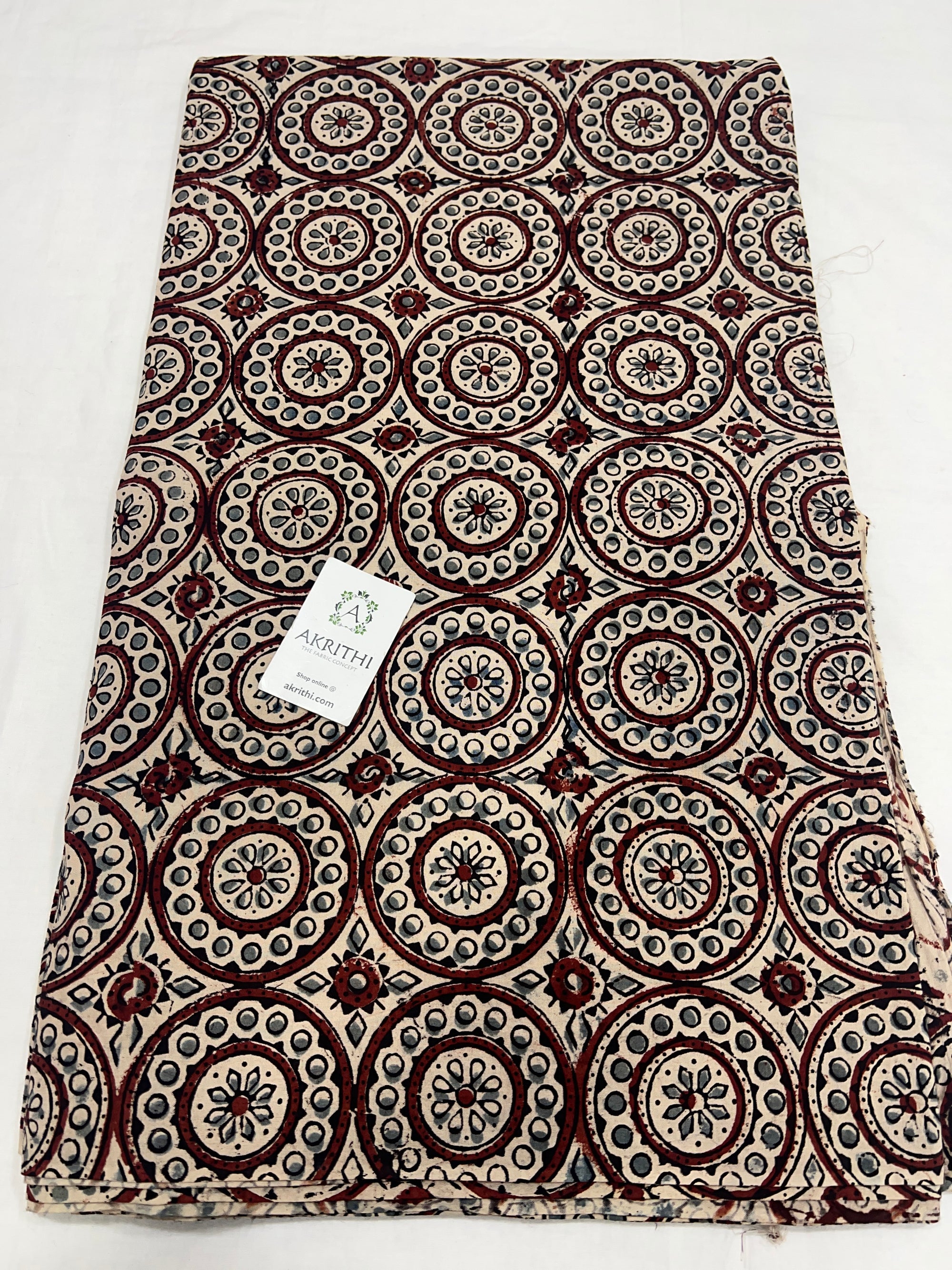 Ajrakh Printed pure cotton fabric