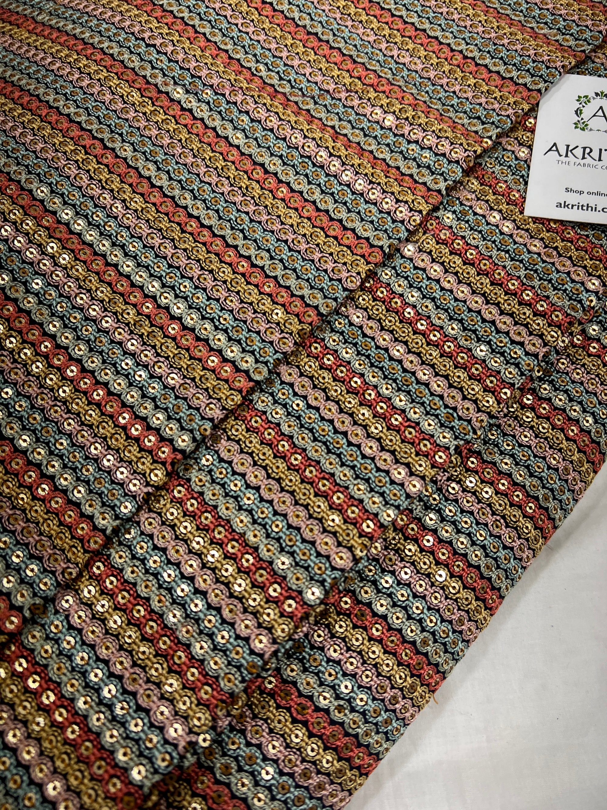 Heavy Embroidered georgette fabric