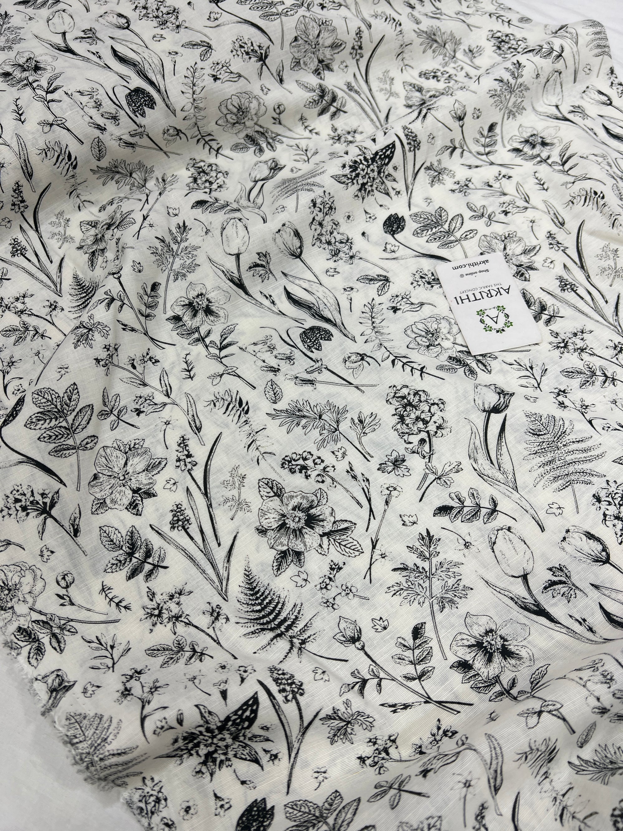 Digital Printed pure linen fabric