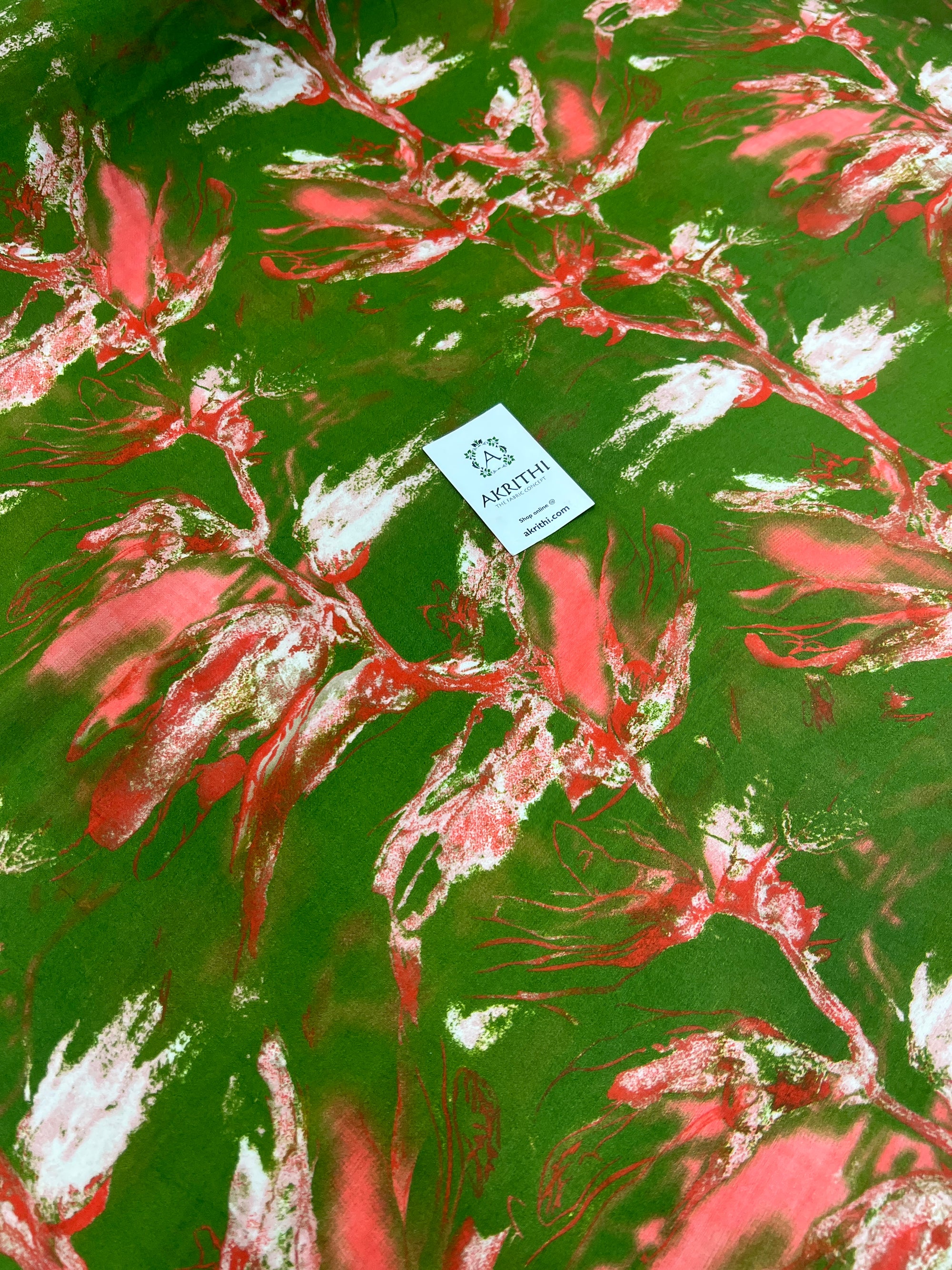 Printed pure muslin fabric