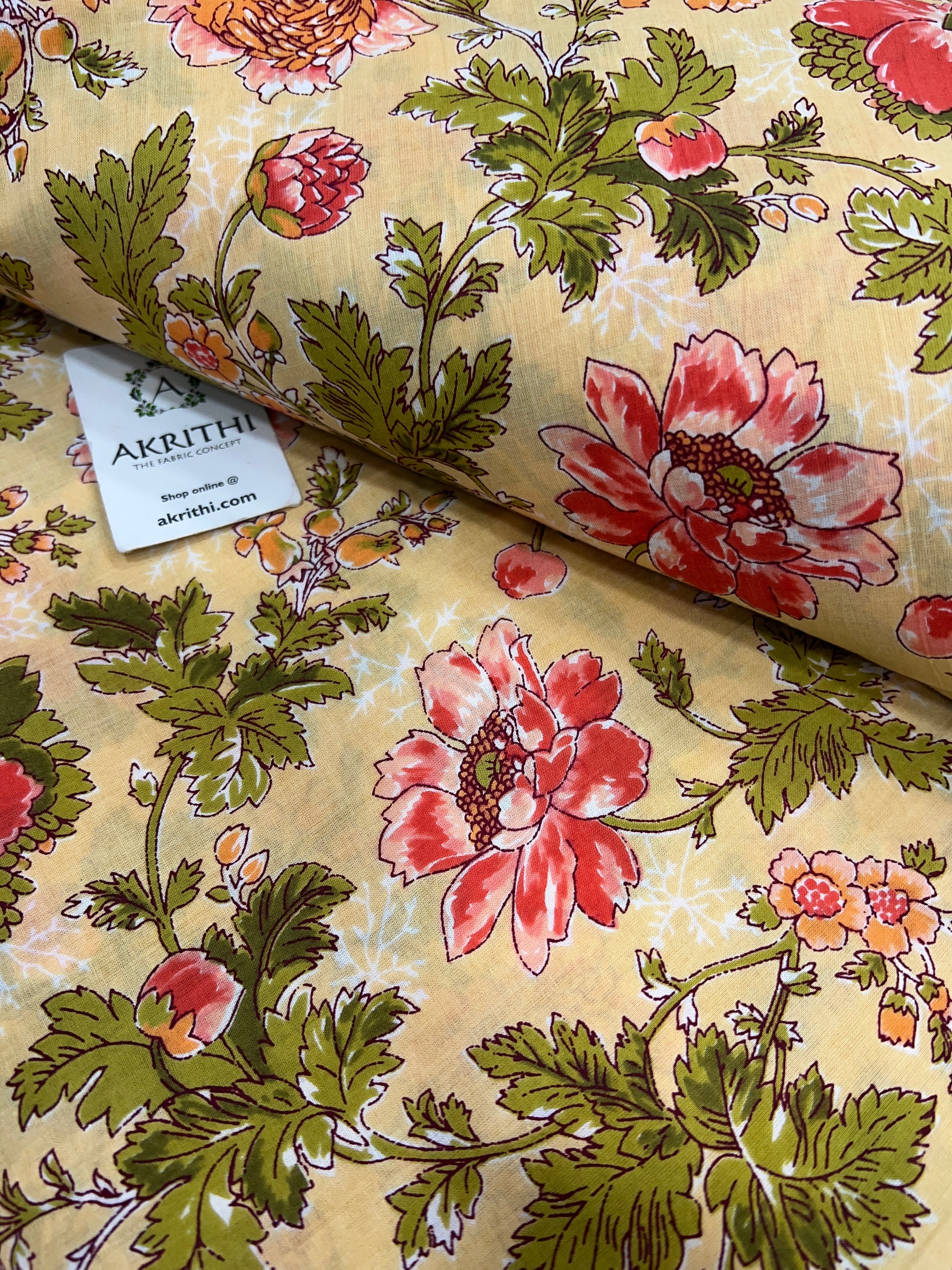 Printed pure cotton fabric