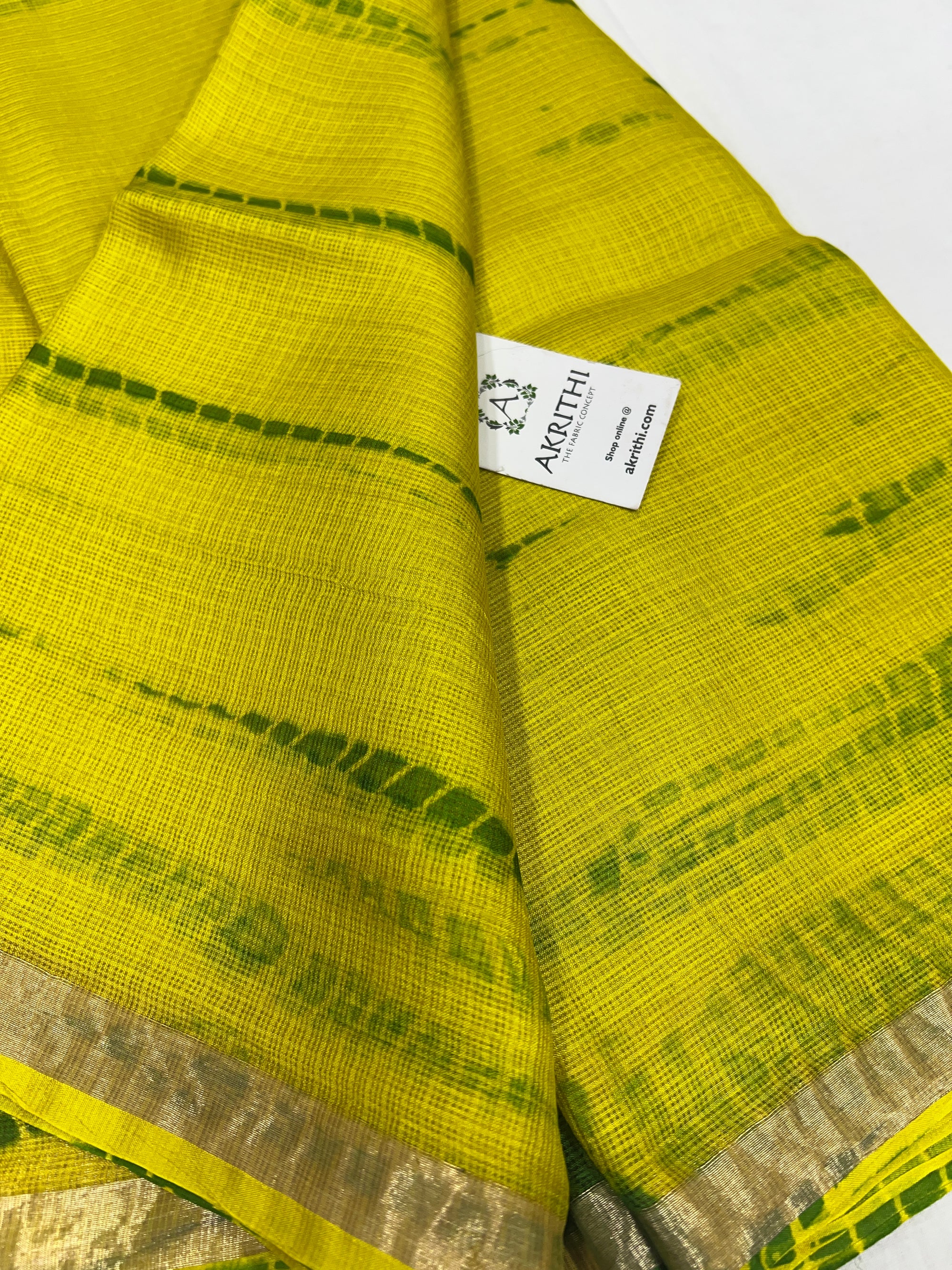 Tie and dye pure kota silk saree