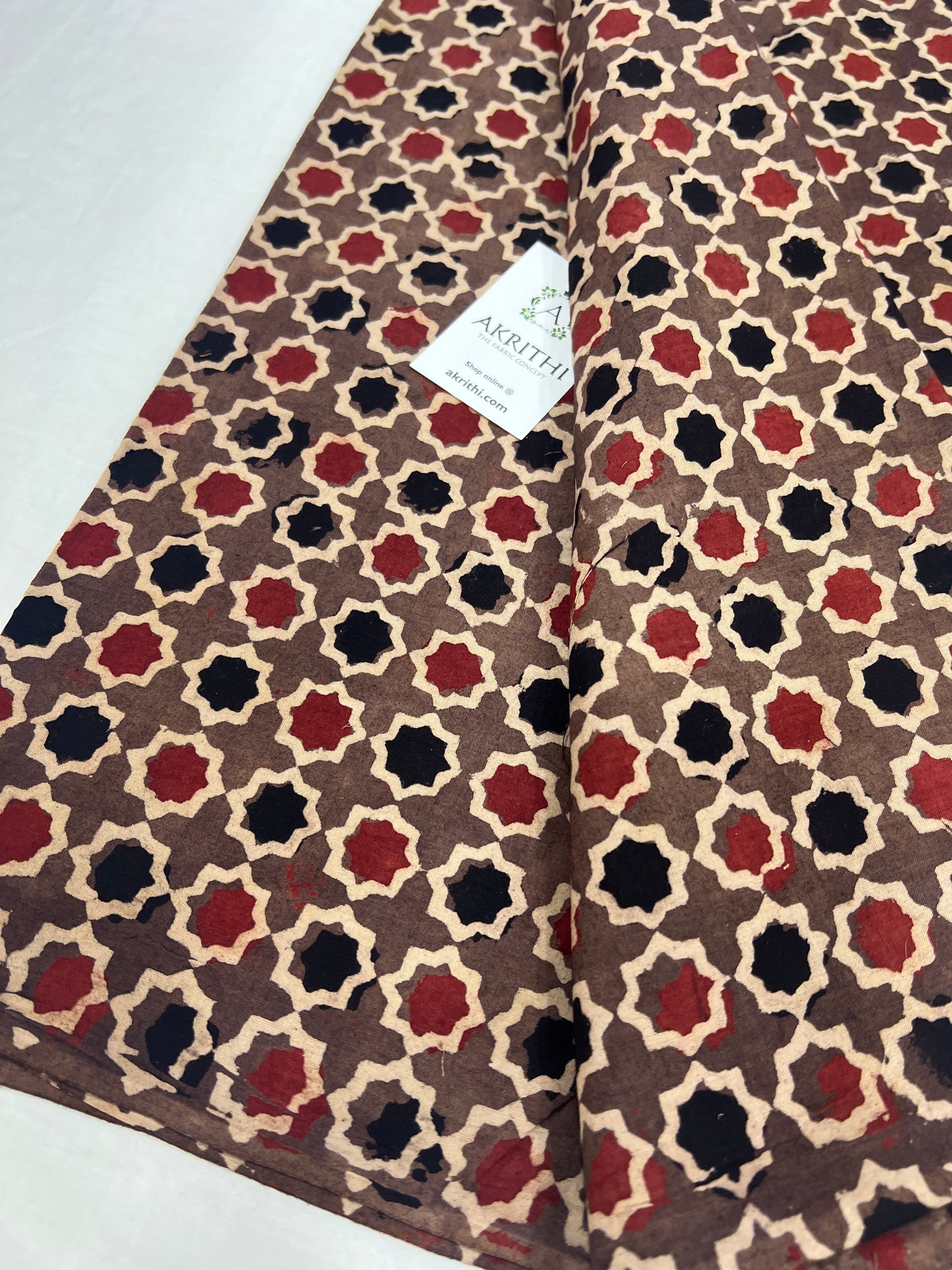 Ajrakh pure cotton fabric