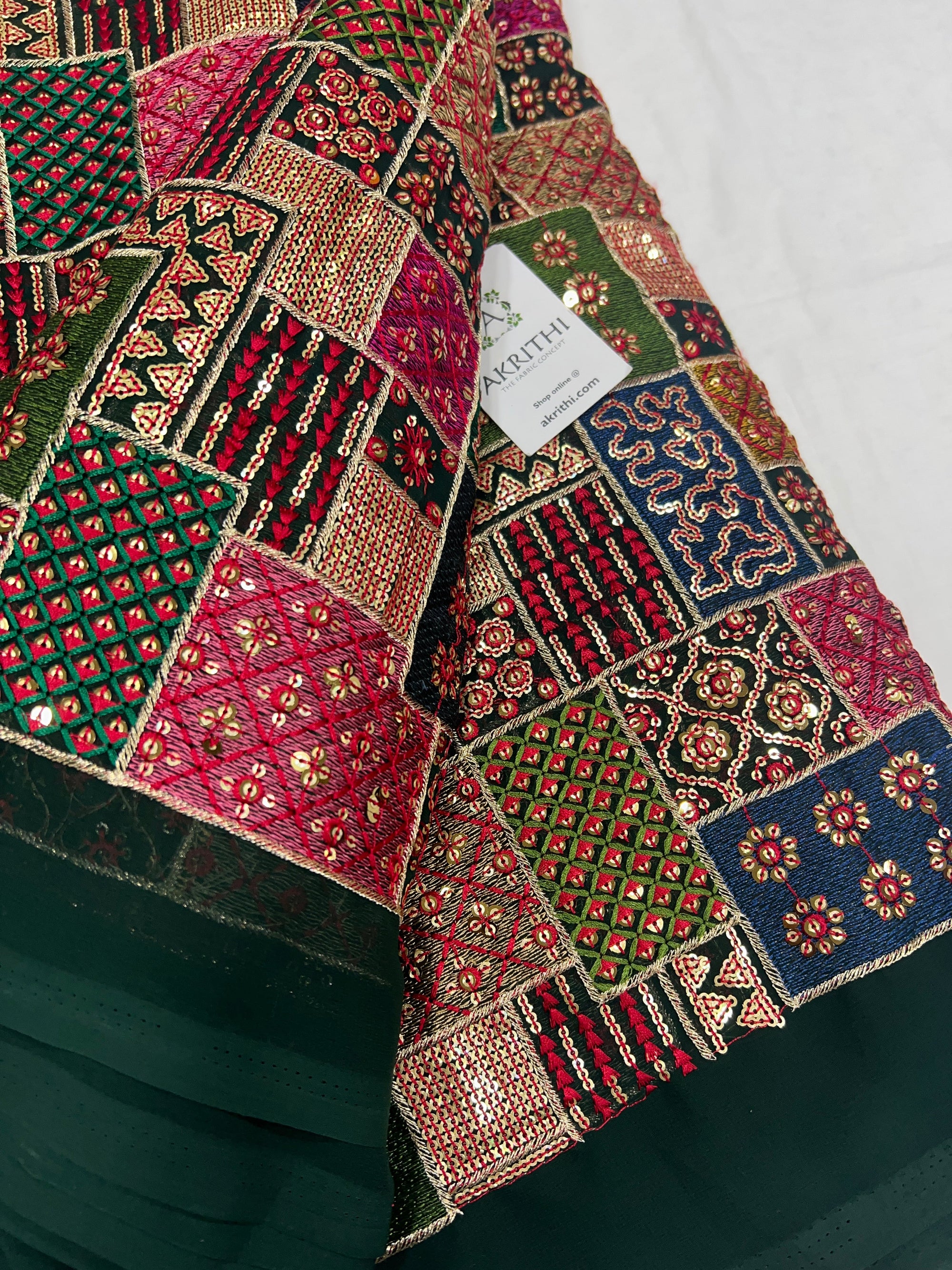 Embroidered Georgette fabric