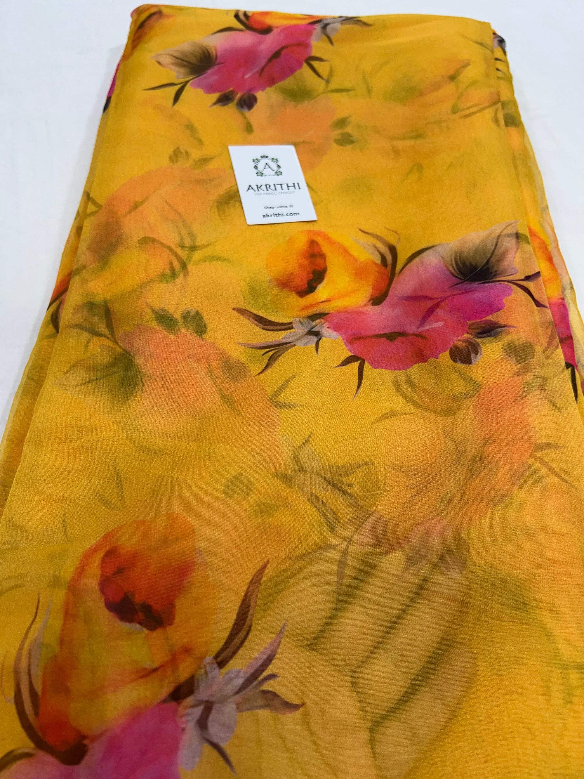 Printed organza fabric