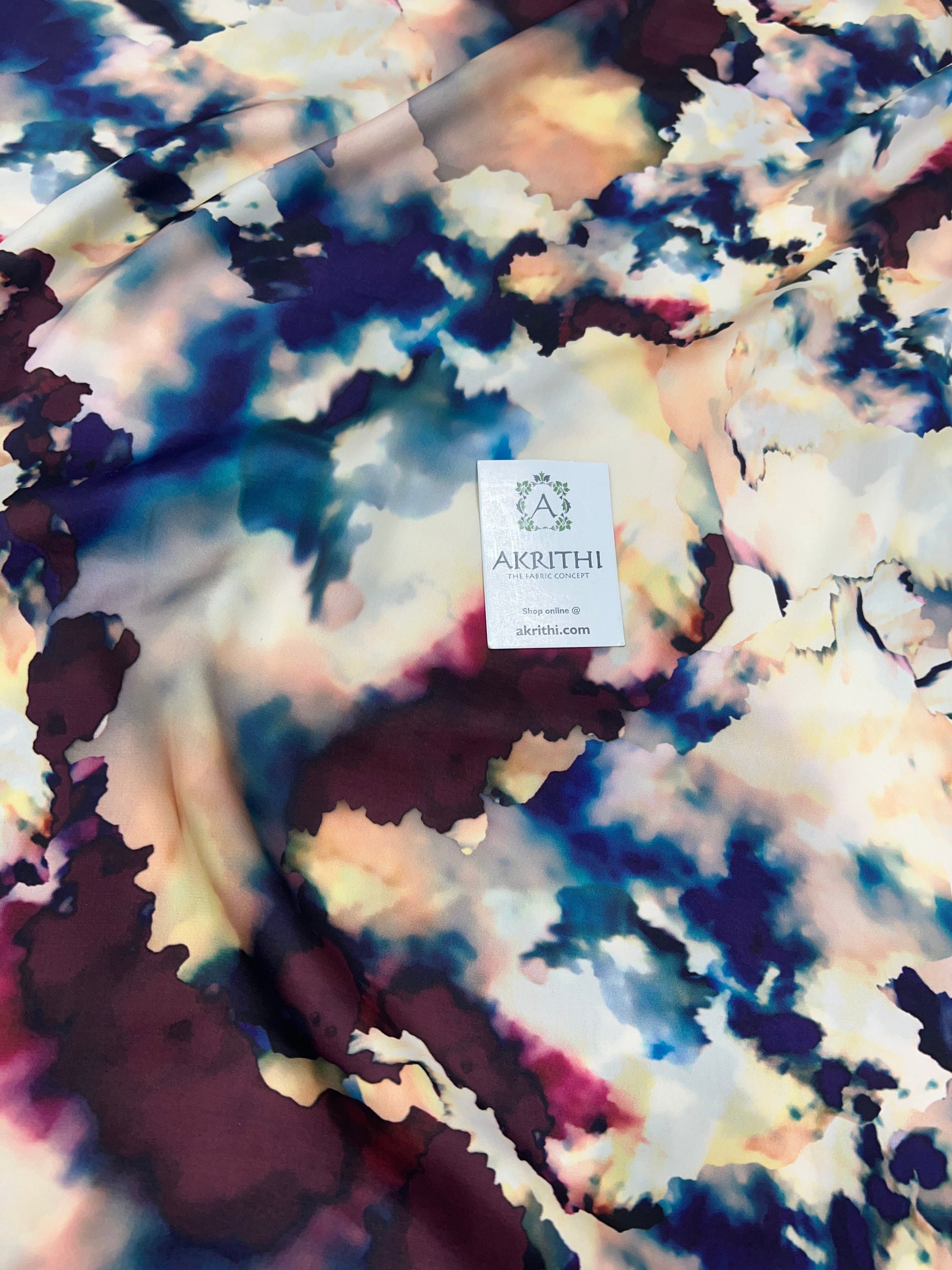 Digital printed modal satin fabric