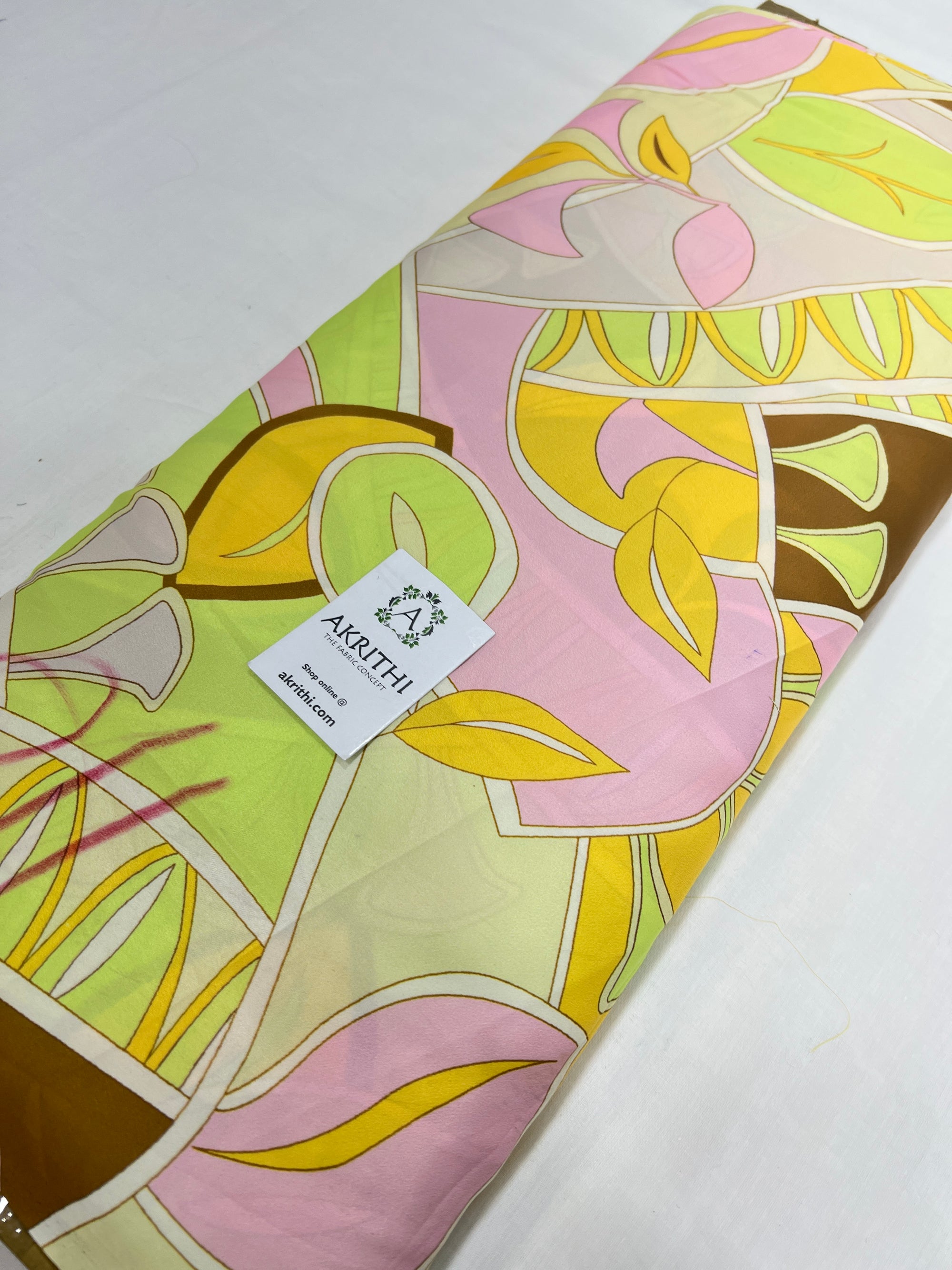 Digital printed modal satin fabric