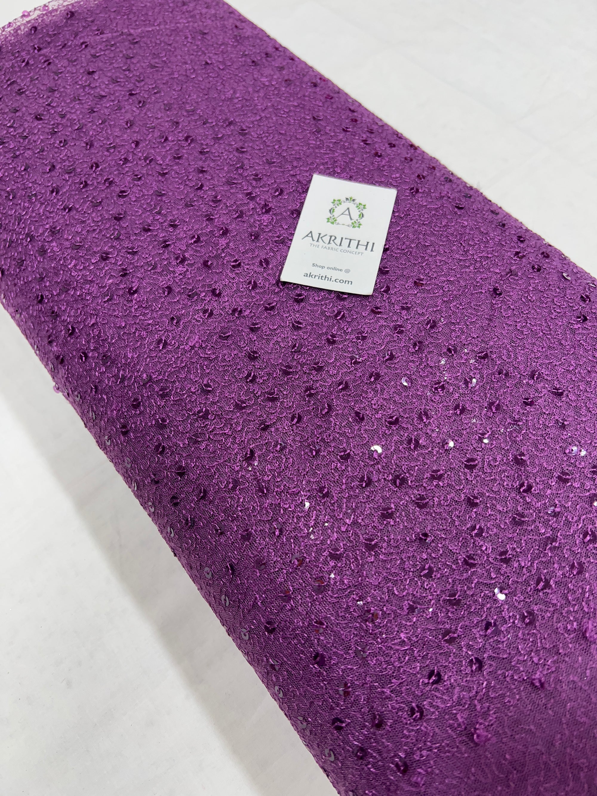 Self Embroidered net fabric