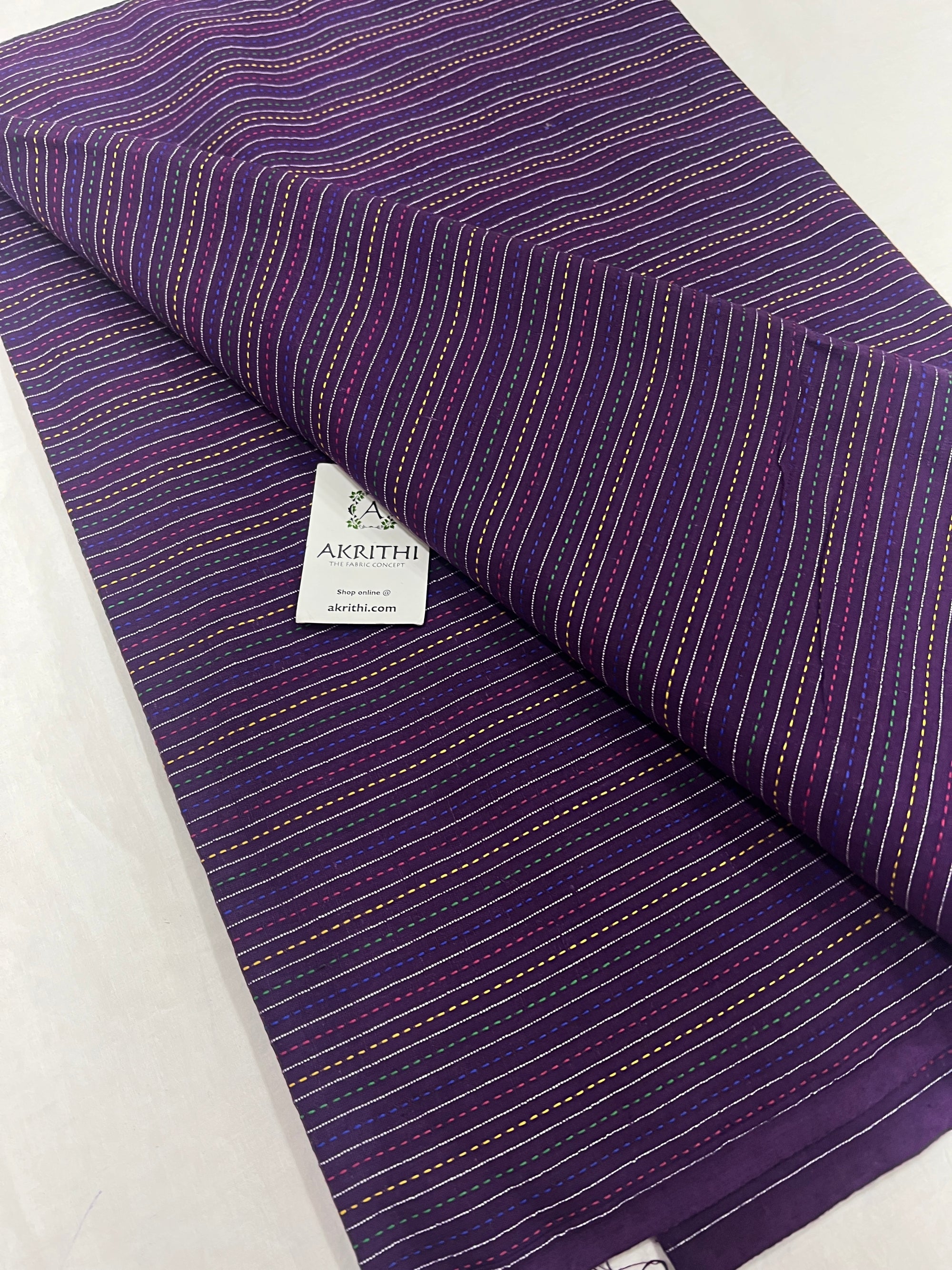 Kantha pure cotton fabric