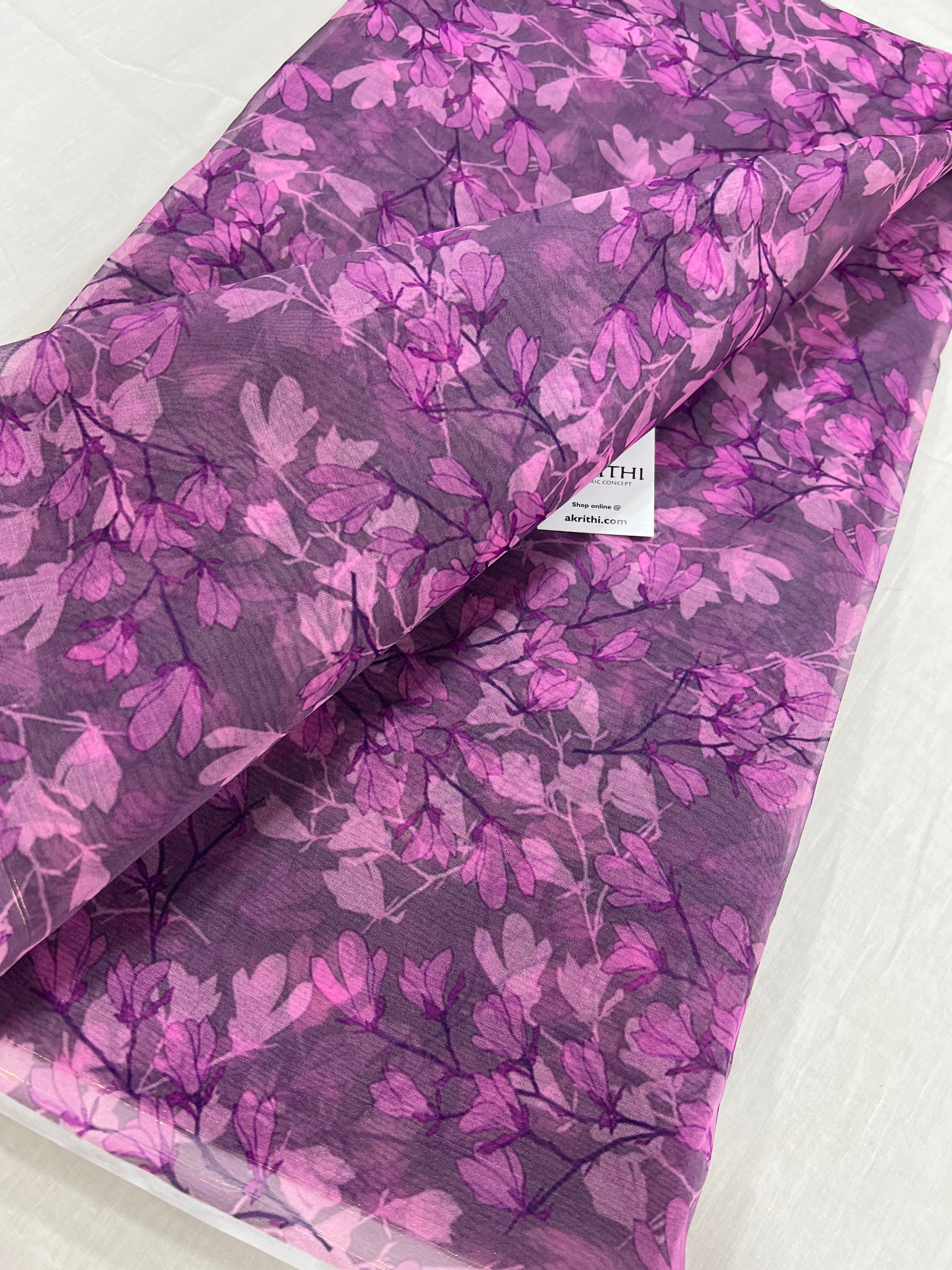 Printed organza fabric