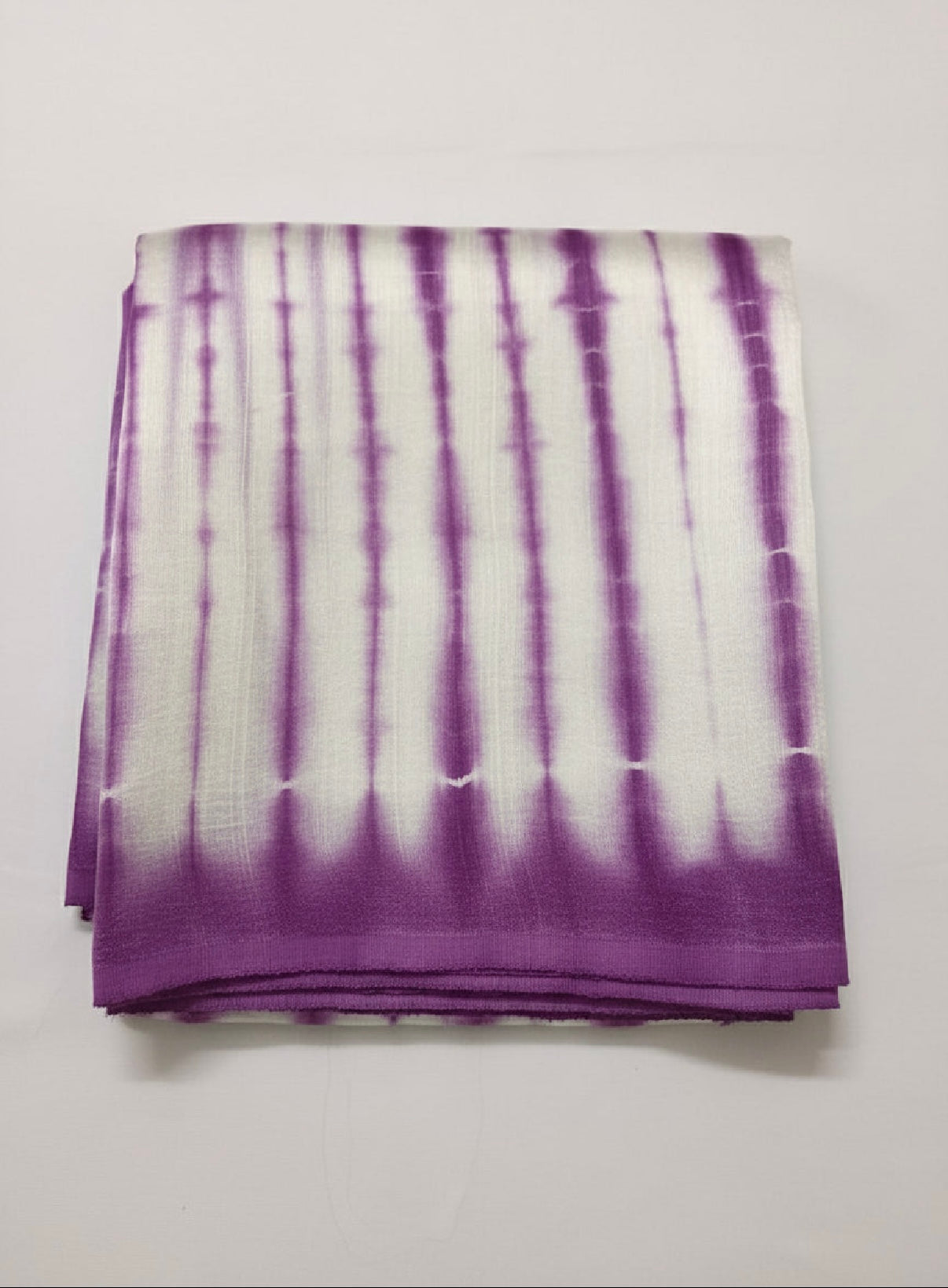 Shibori tie and dye pure raw silk fabric
